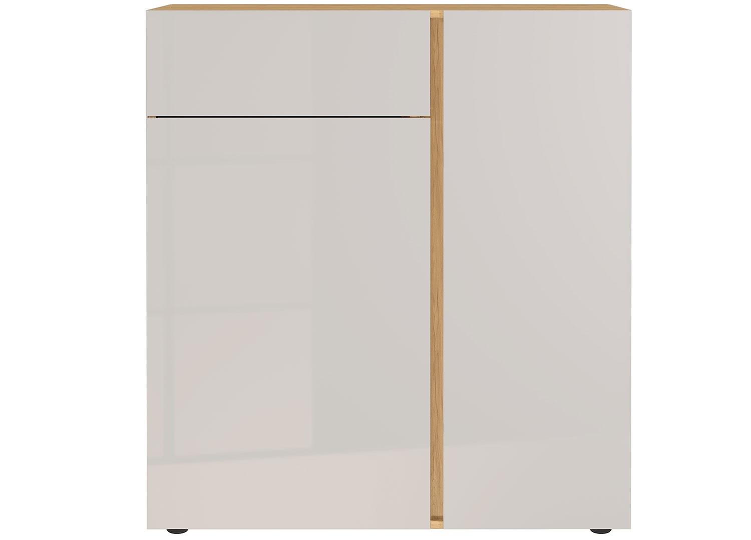 Commode cachemire et chêne 2 portes et 1 tiroir
