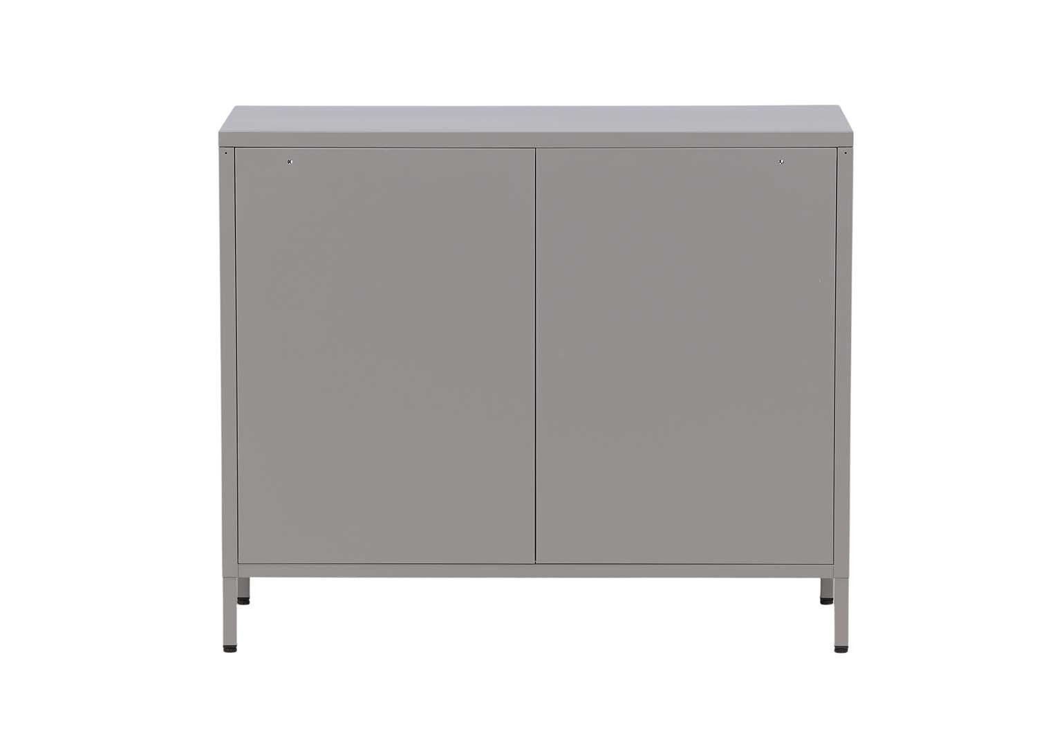Commode en acier gris 4 portes