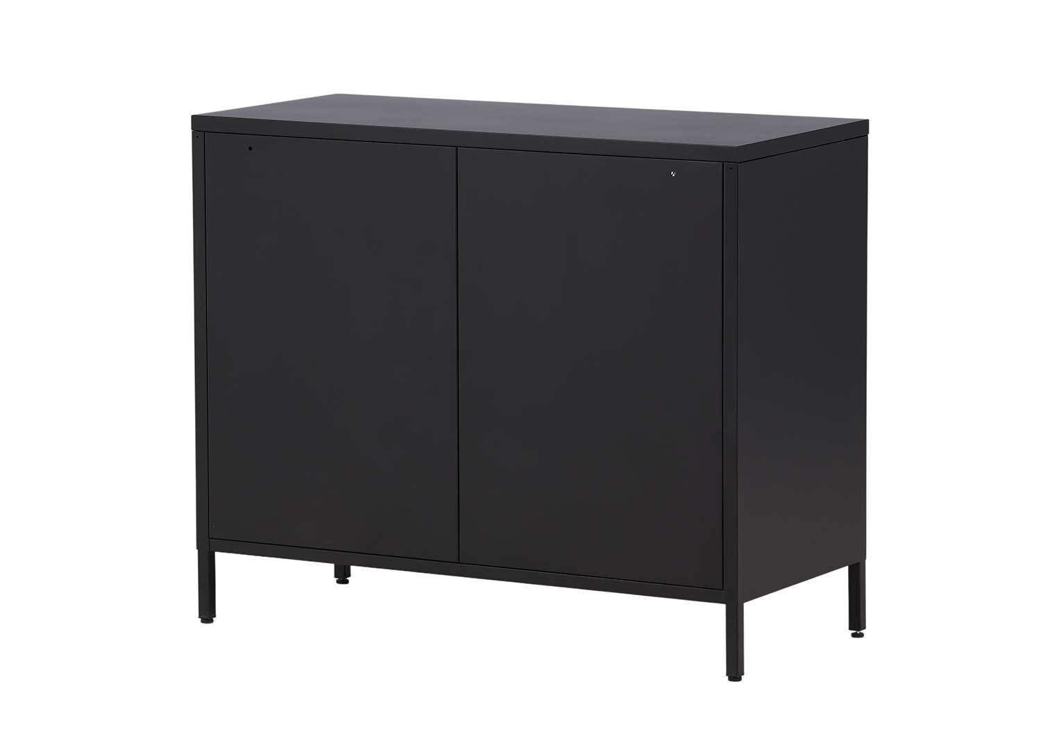 Commode en acier noir 4 portes
