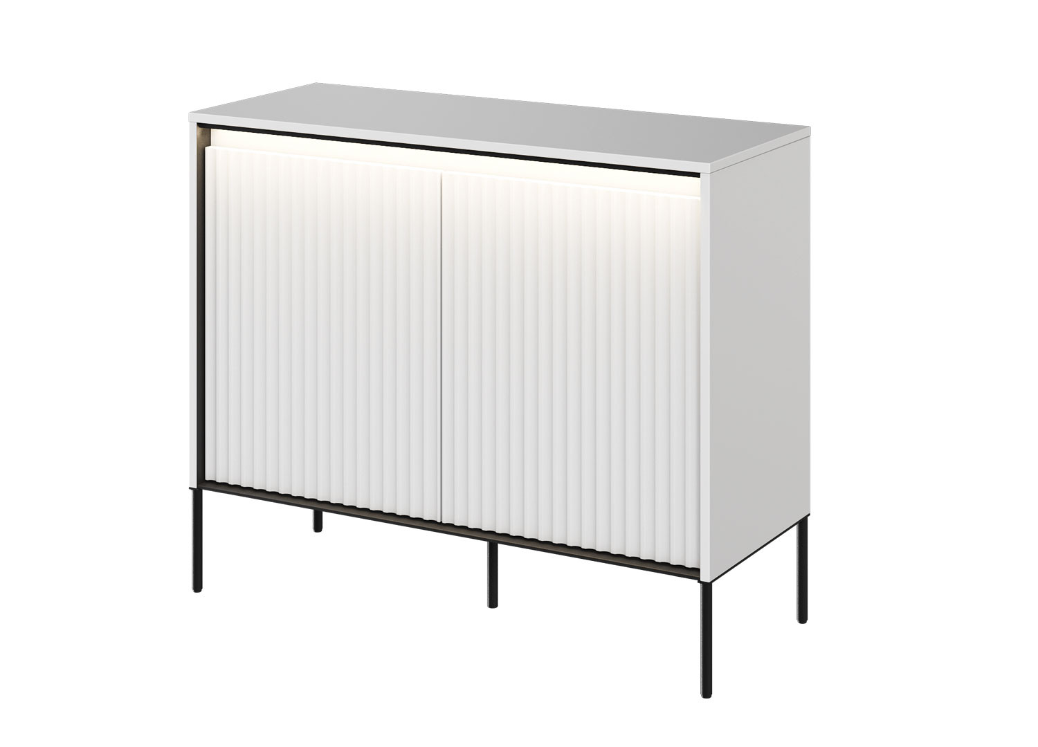Commode moderne 2 portes blanche Trend