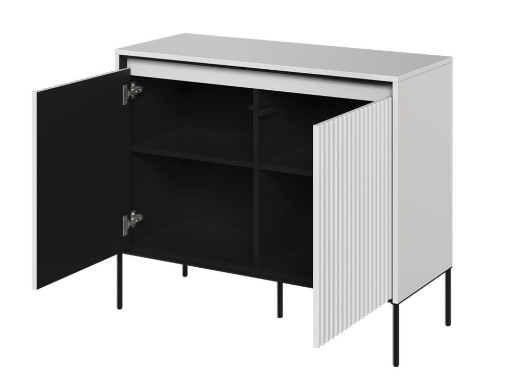 Commode moderne 2 portes blanche Trend