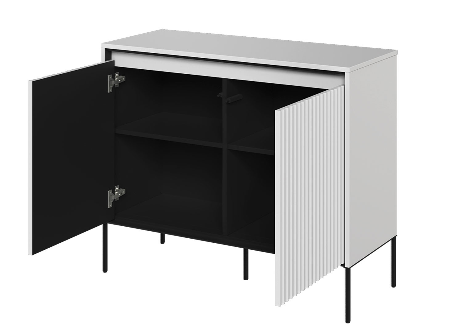 Commode moderne 2 portes blanche Trend
