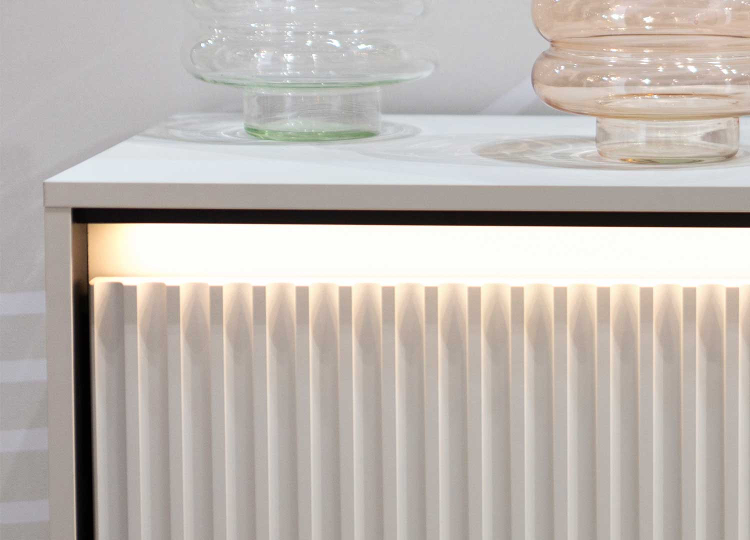 Commode moderne 2 portes blanche Trend