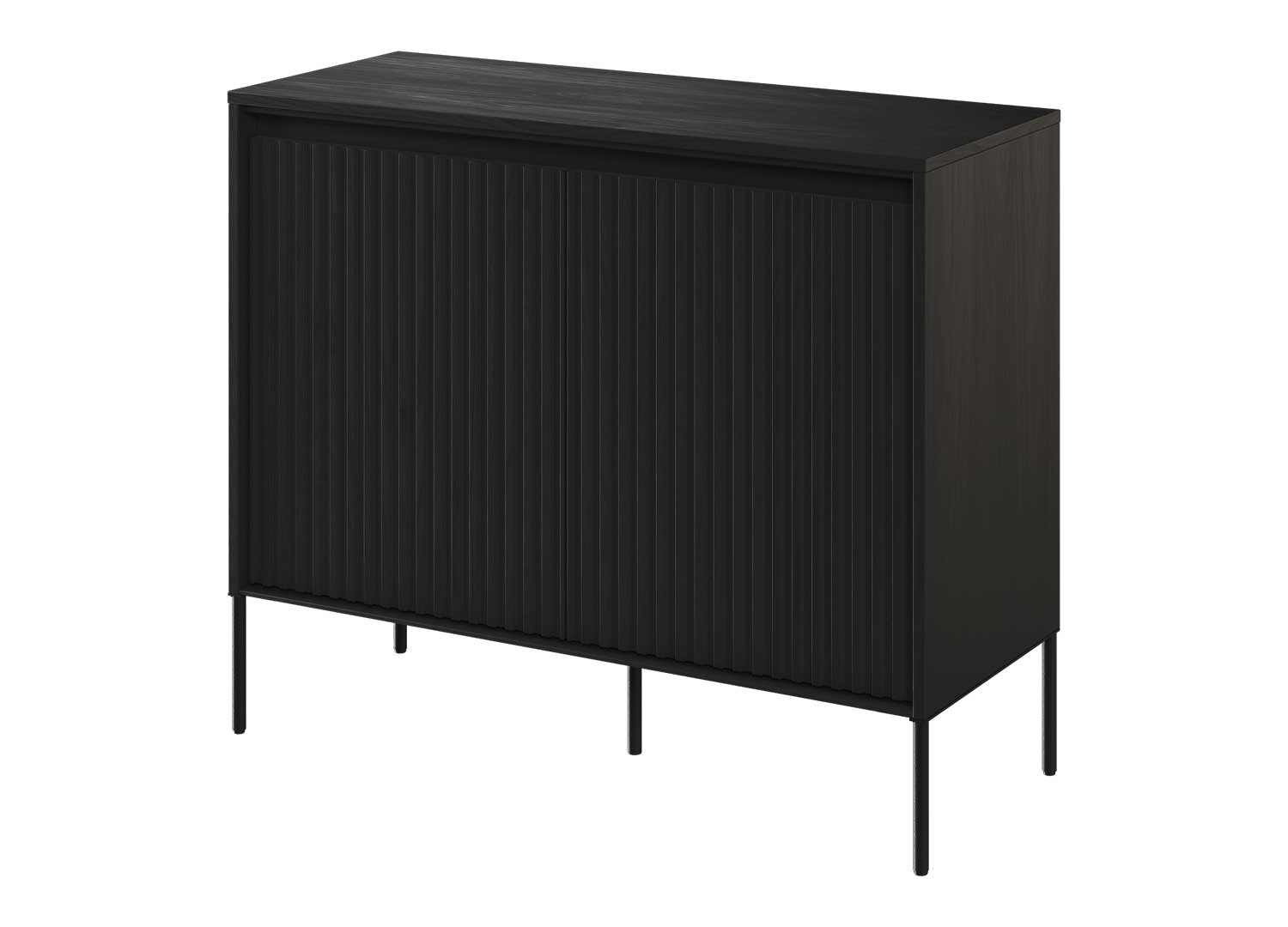 Commode moderne 2 portes noir