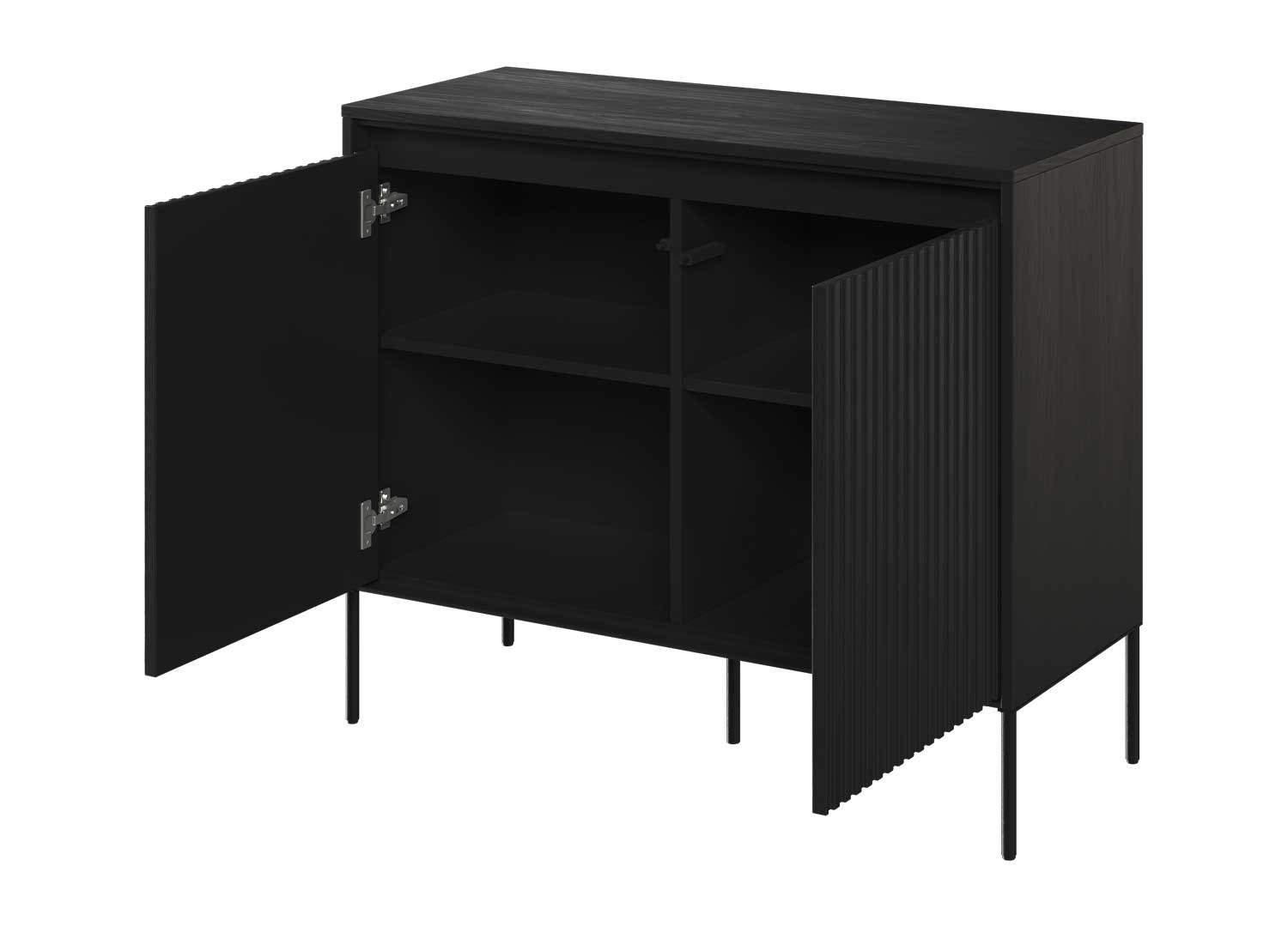 Commode moderne 2 portes noir