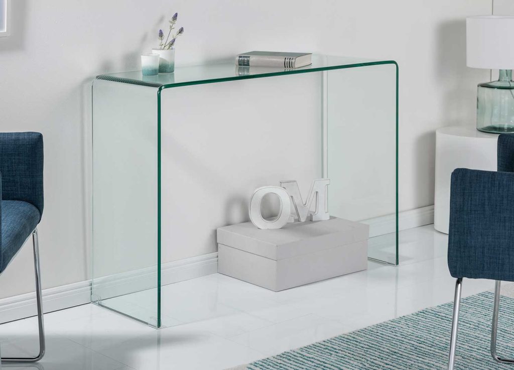 Console d'entrée en verre 100 cm
