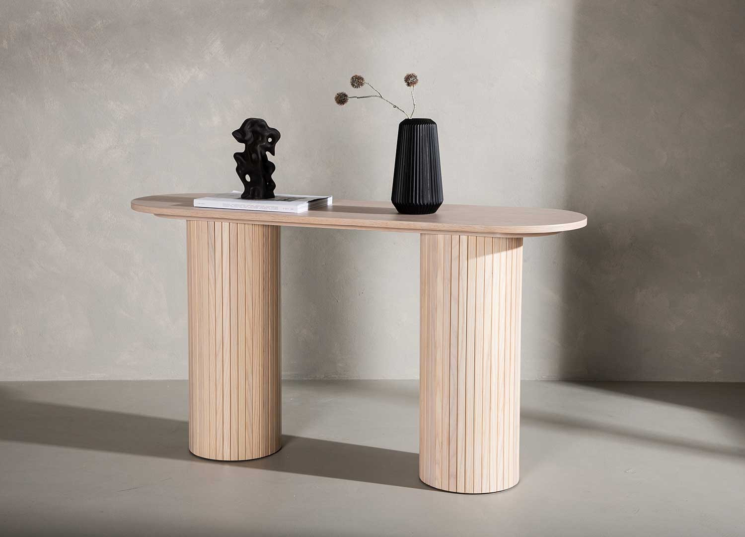 Meuble console en bois contemporaine