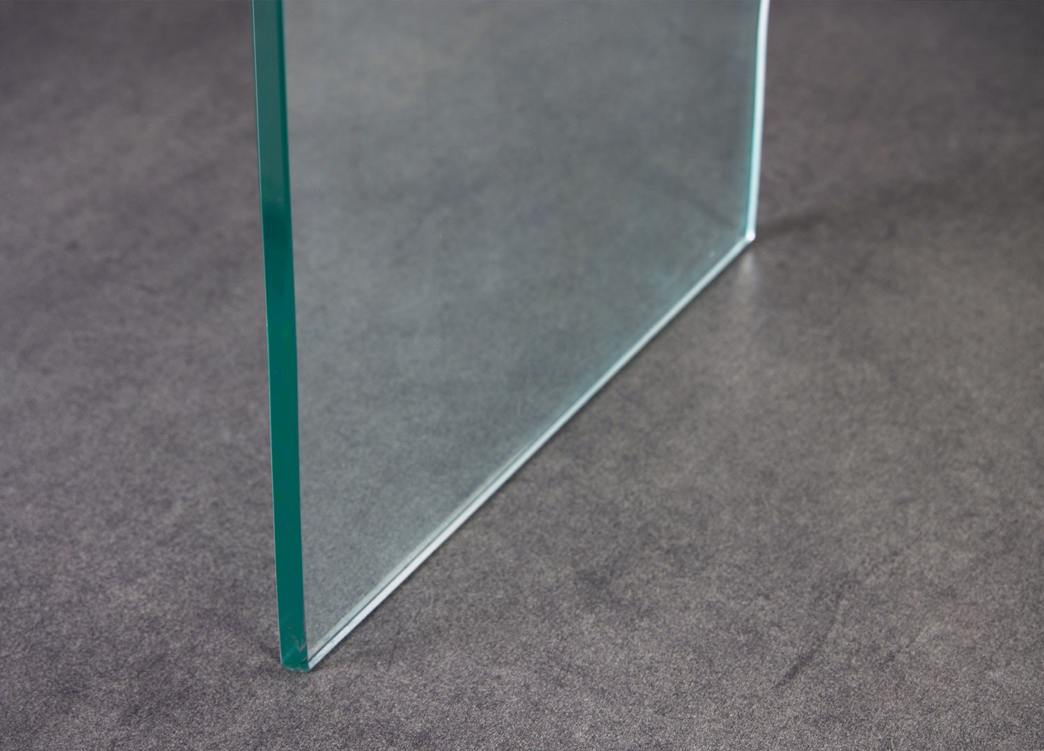 Console en verre de 1m avec étagère