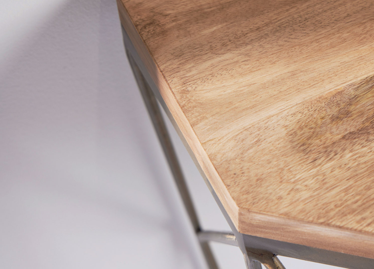 Console originale bois massif et cadre laiton
