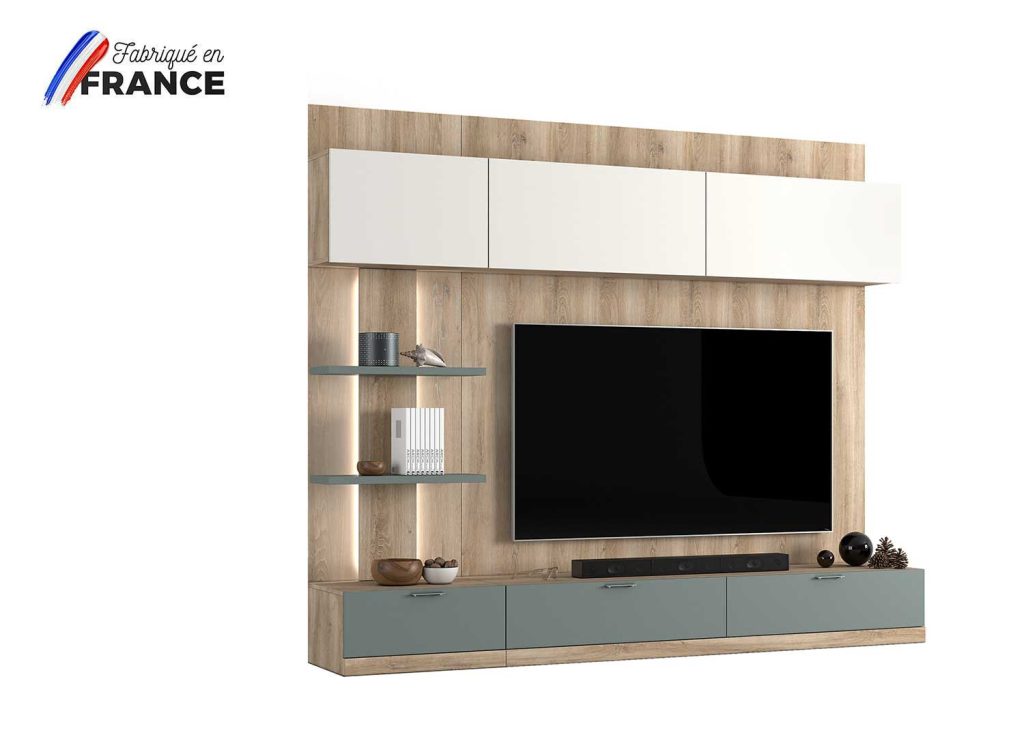 Élément mural TV avec rangement 240 cm Elska
