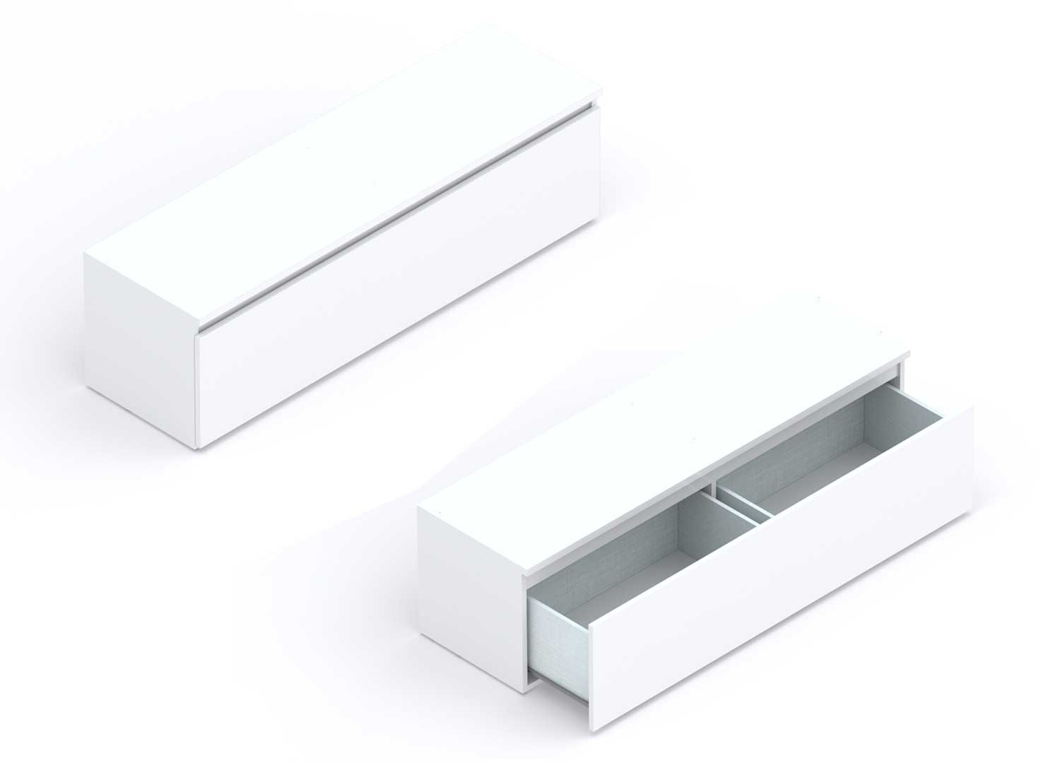 Ensemble d'entrée blanc brillant et chêne Eloa