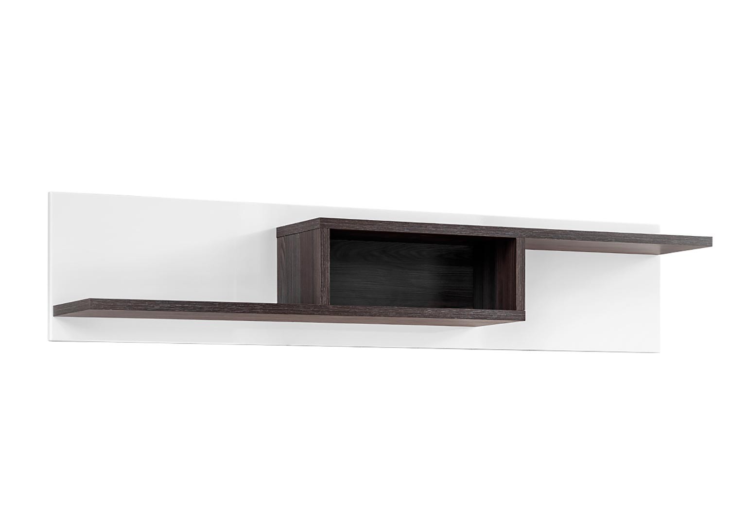 Ensemble meuble TV mural blanc à led