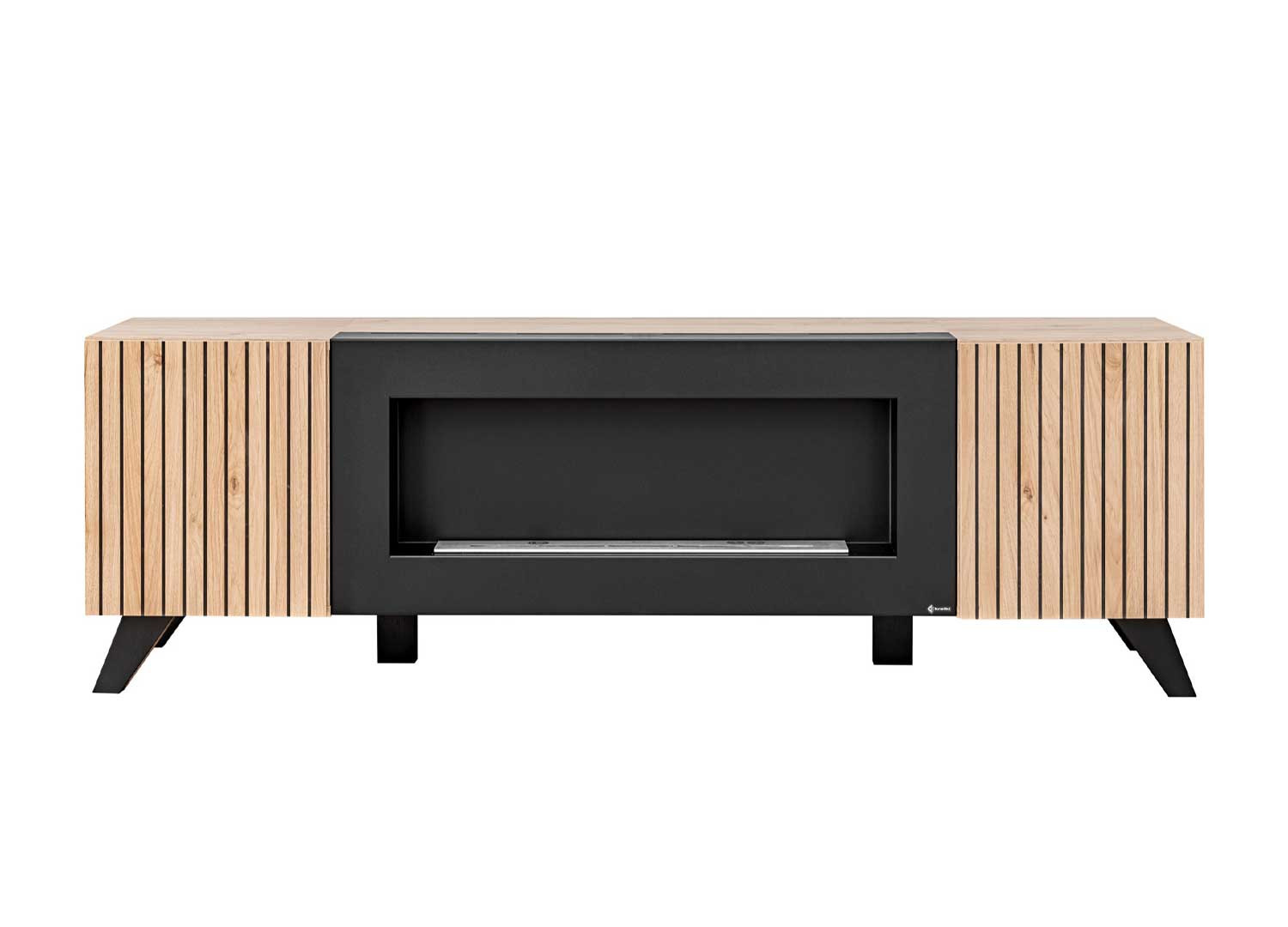 Ensemble meubles tv avec cheminée bio étahnol