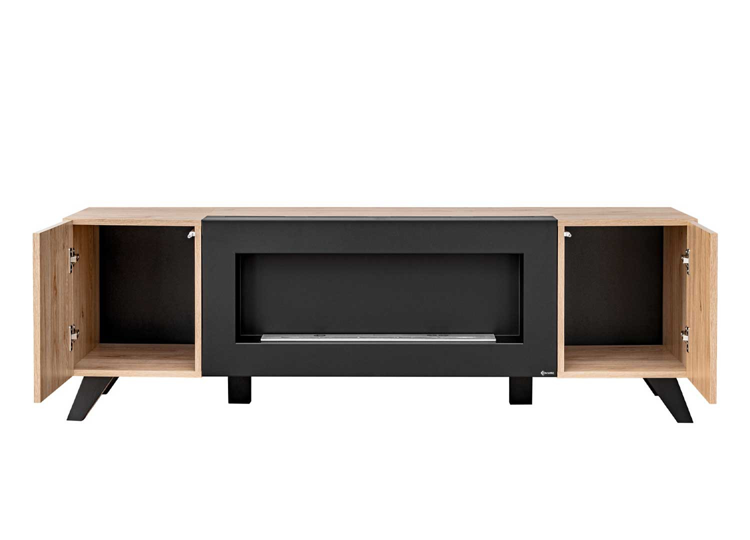 Ensemble meubles tv avec cheminée bio étahnol