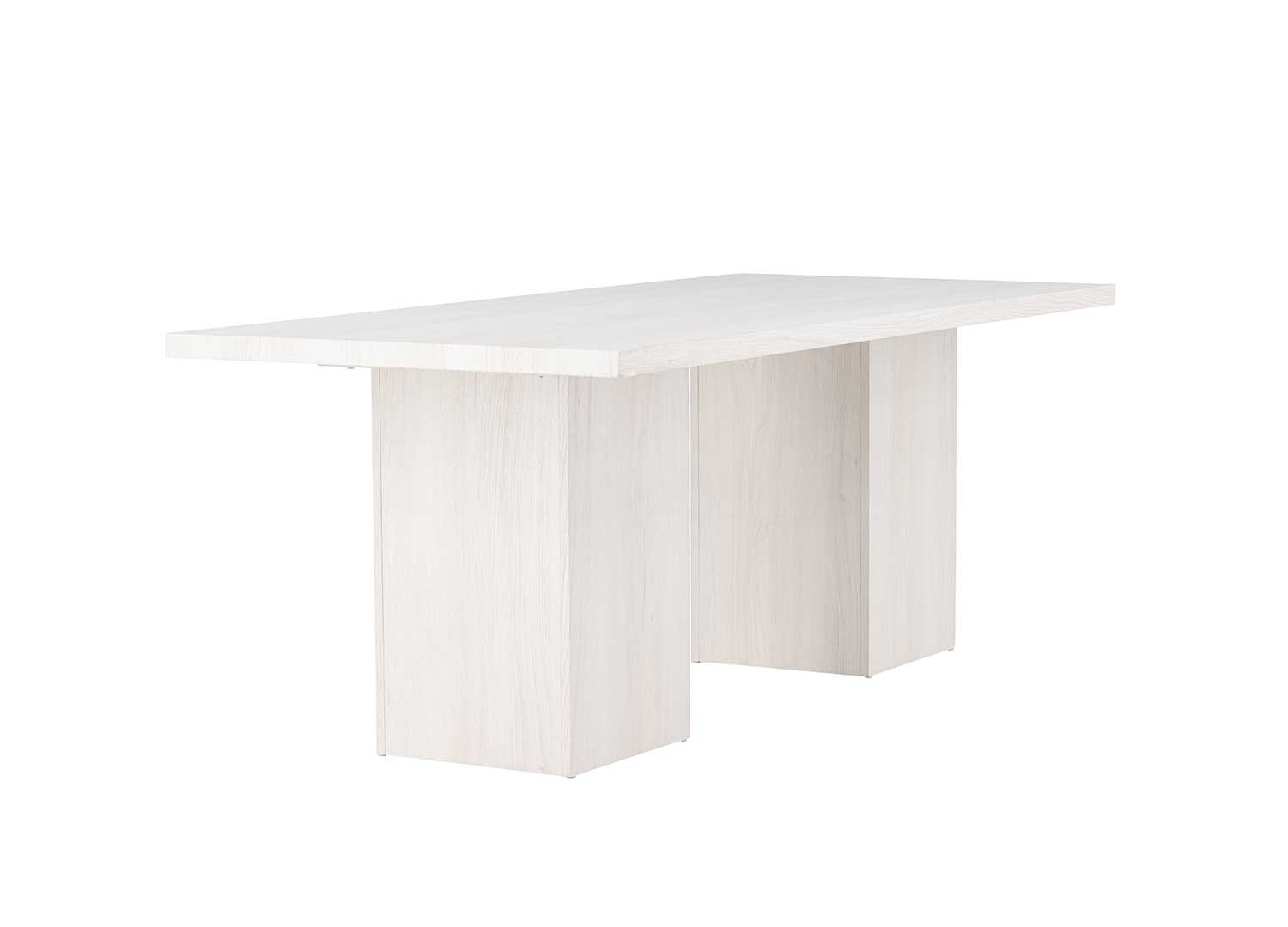 Ensemble table à manger blanche OLGA et 6 chaises noires SELMA
