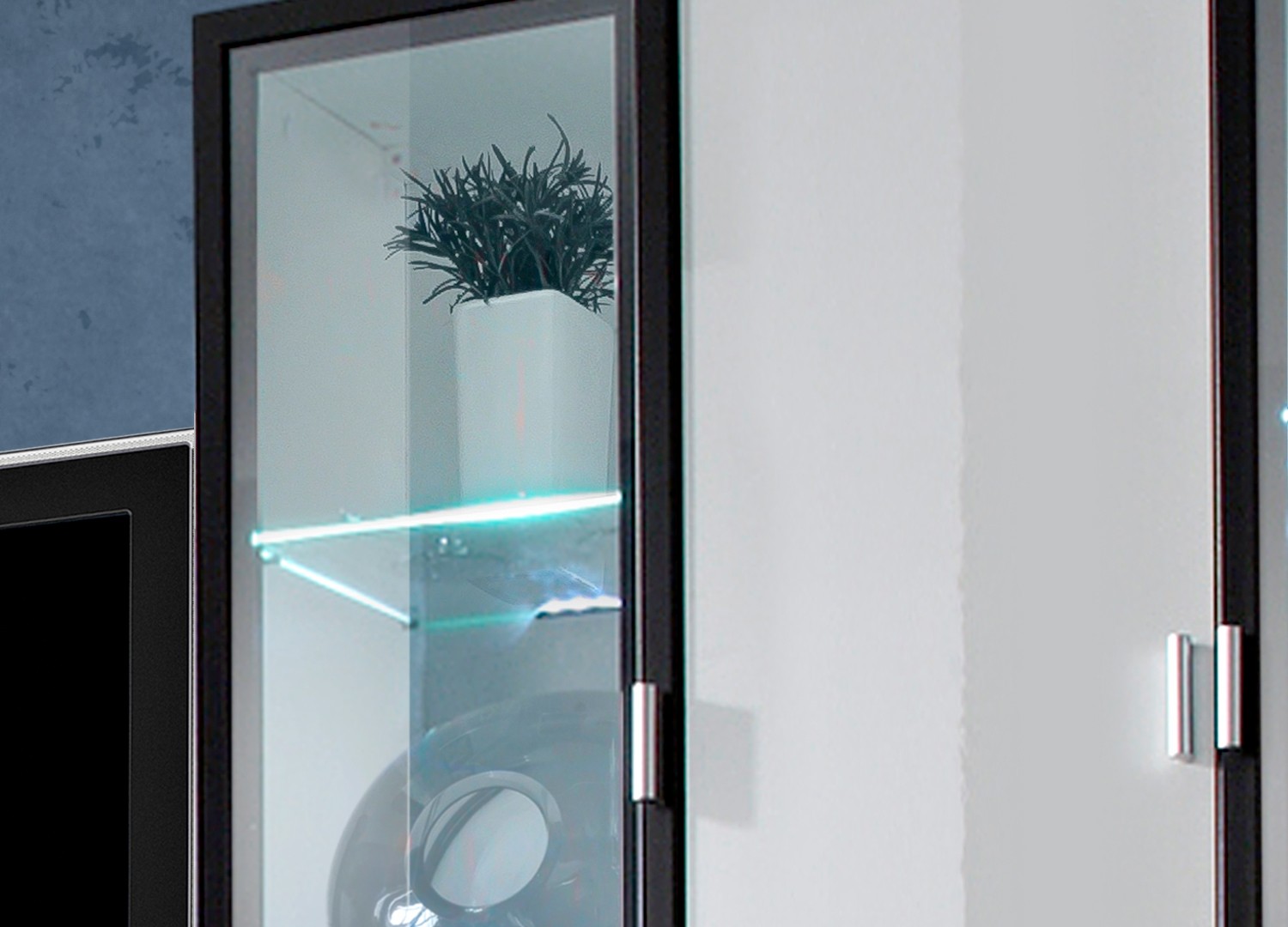Ensemble TV avec Panneau Mural et Éclairage Led