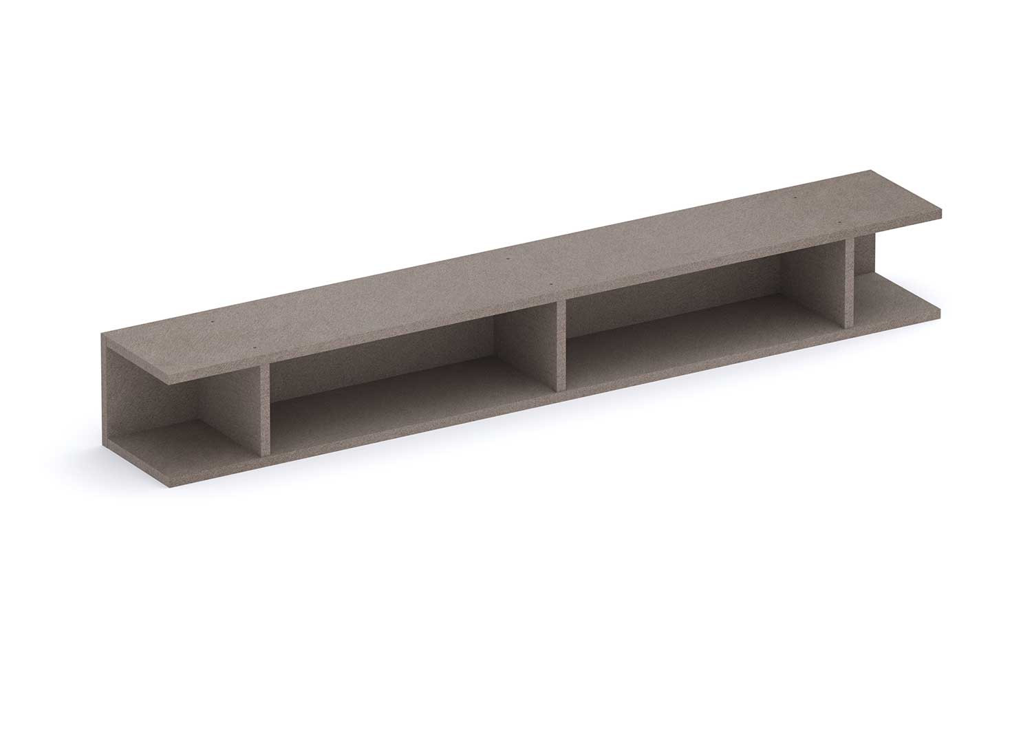 Ensemble TV moderne chêne cadiz, bronze et cachemire Eloa