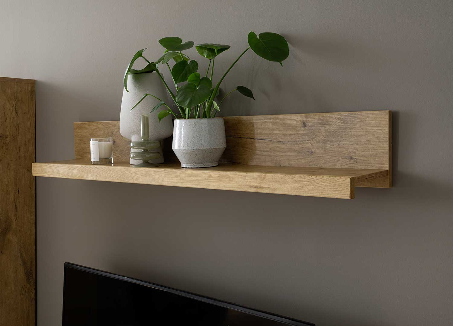 Ensemble TV moderne en bois chêne sauvage Jambo