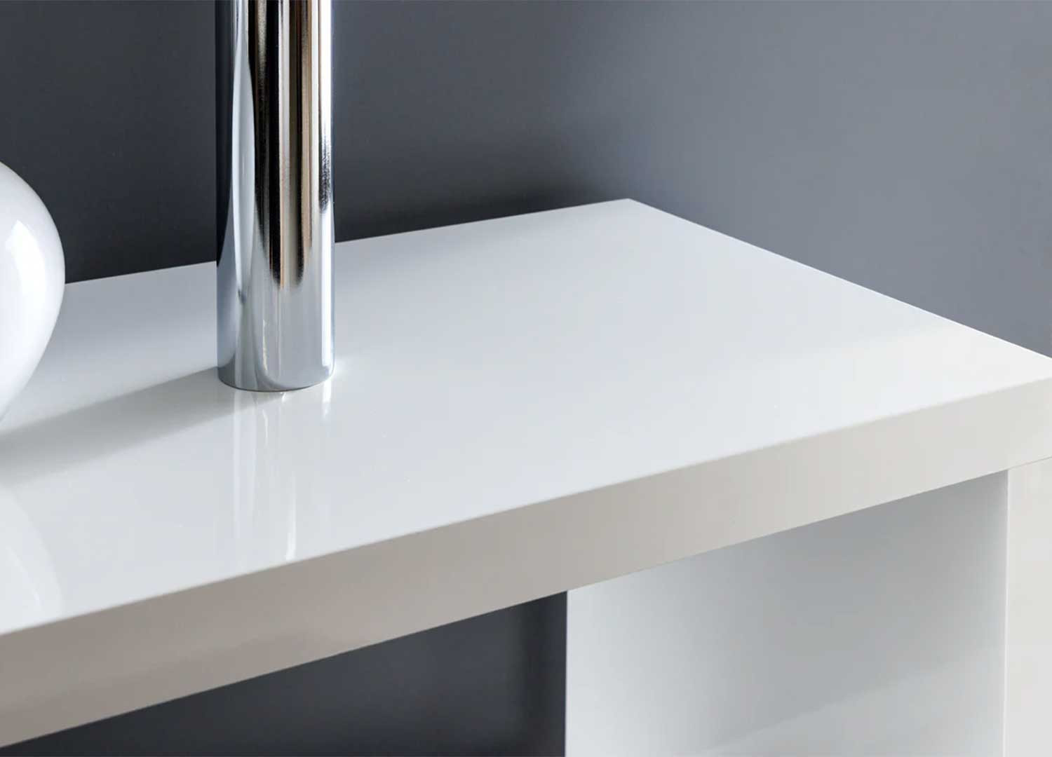 Étagère moderne blanc brillant Nina