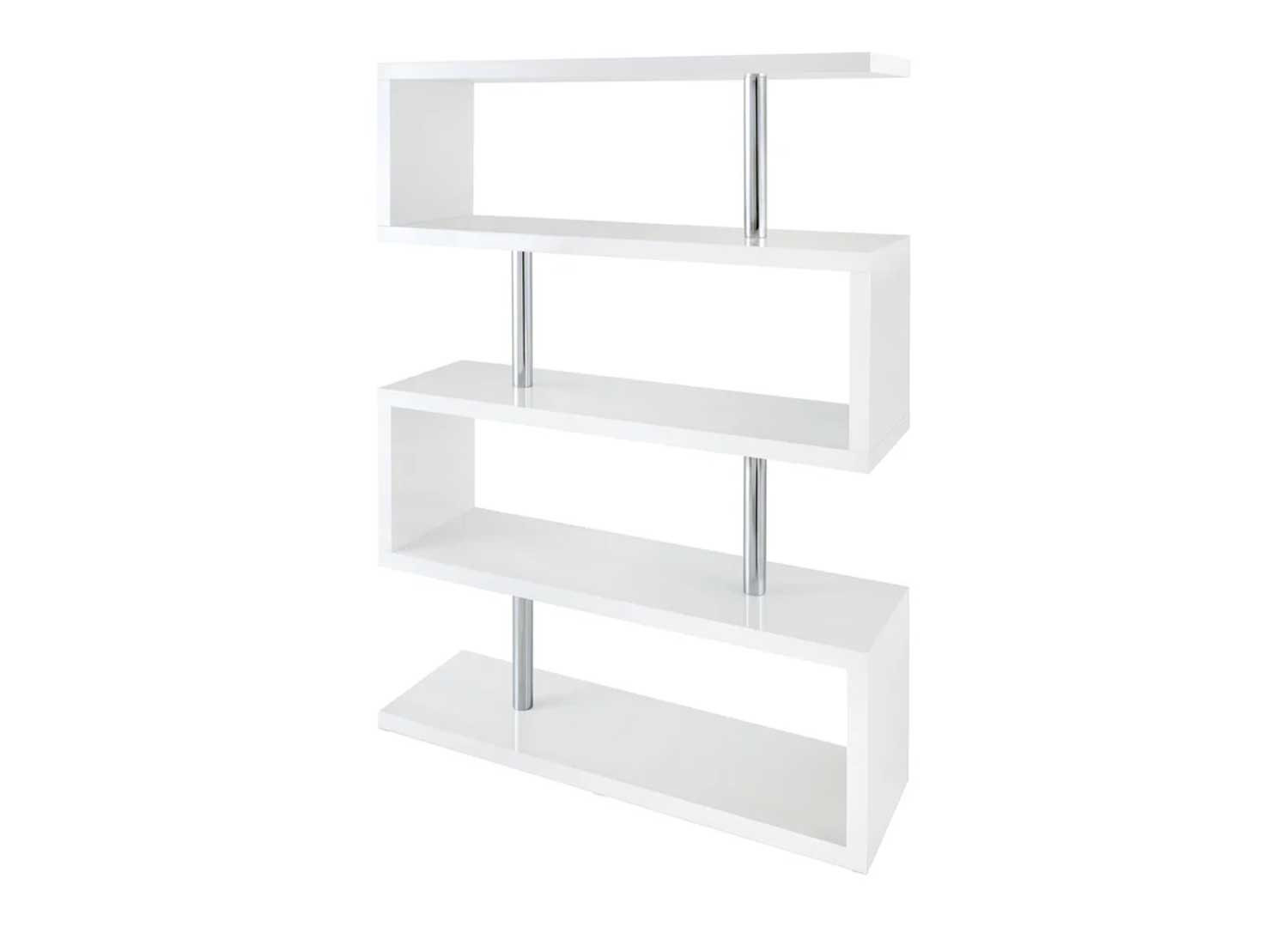 Étagère moderne blanc brillant Nina