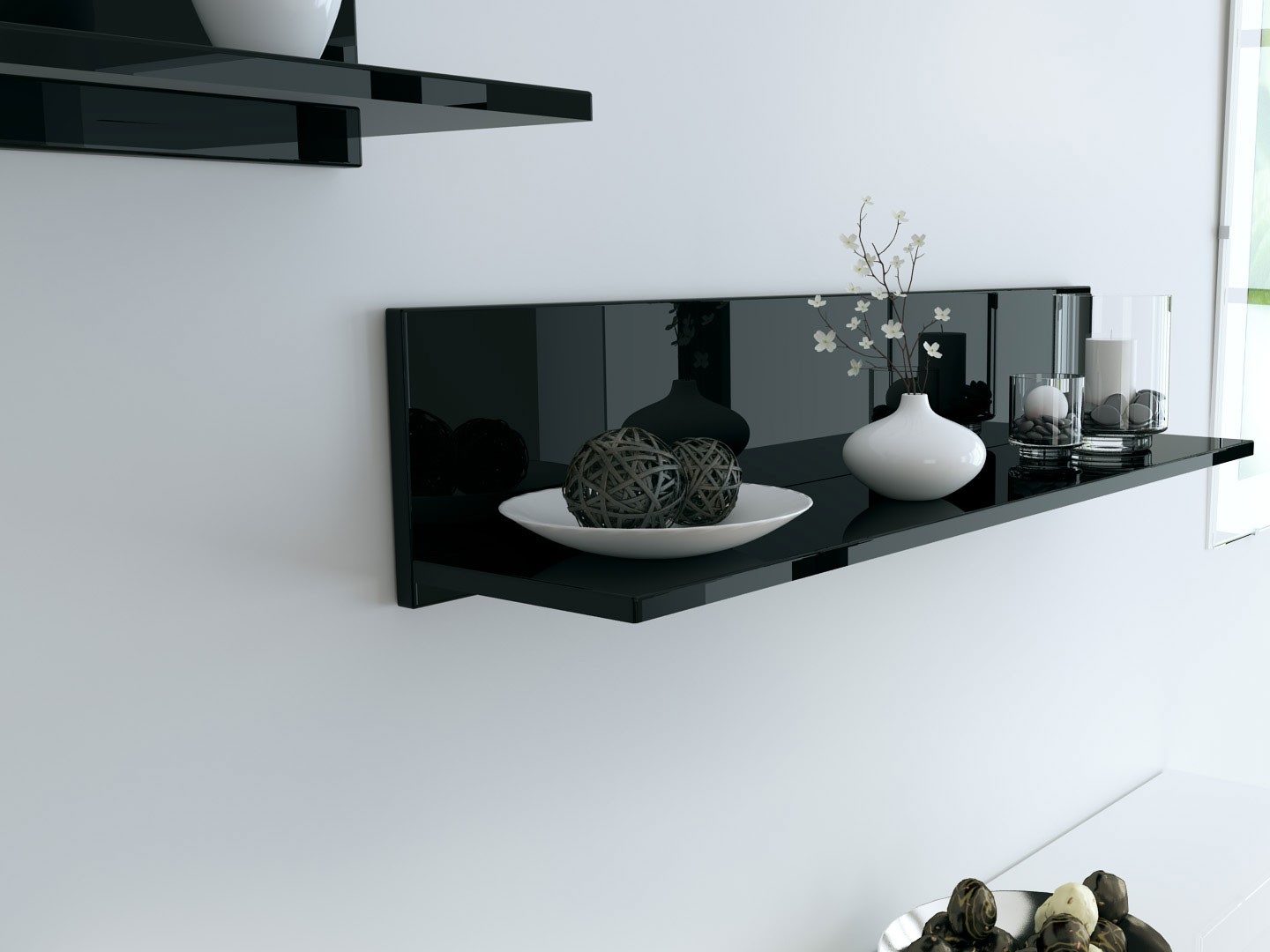 Étagère murale avec tablette de pose