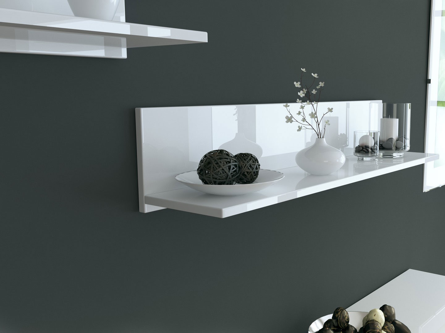 Étagère murale avec tablette de pose
