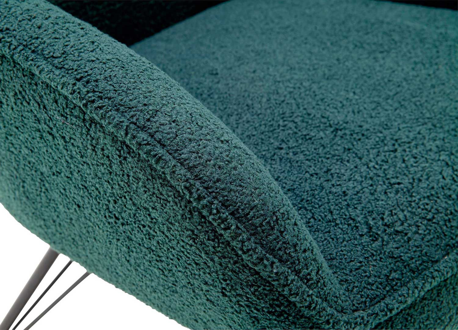 Fauteuil à bascule tissu vert