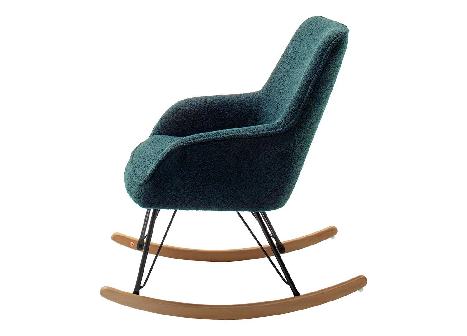 Fauteuil à bascule tissu vert
