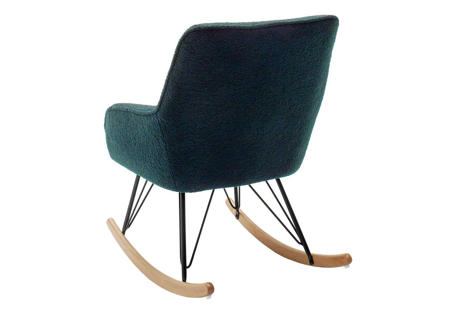 Fauteuil à bascule tissu vert