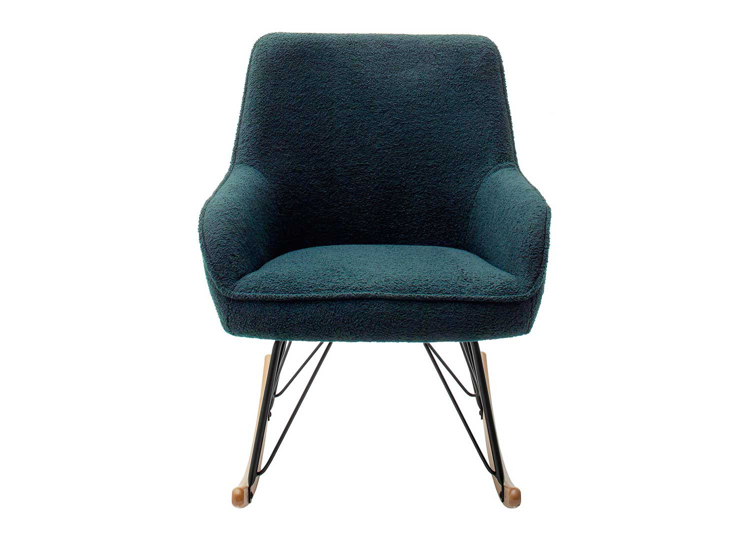 Fauteuil à bascule tissu vert