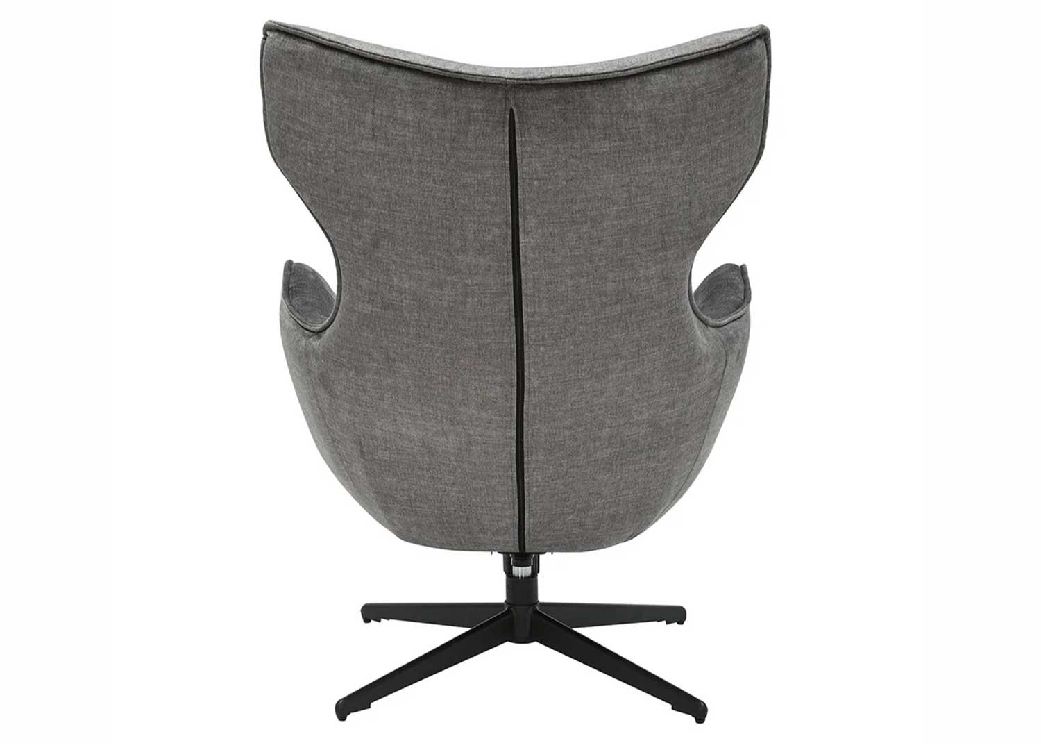 Fauteuil à oreilles pivotant moderne en velours gris Jade