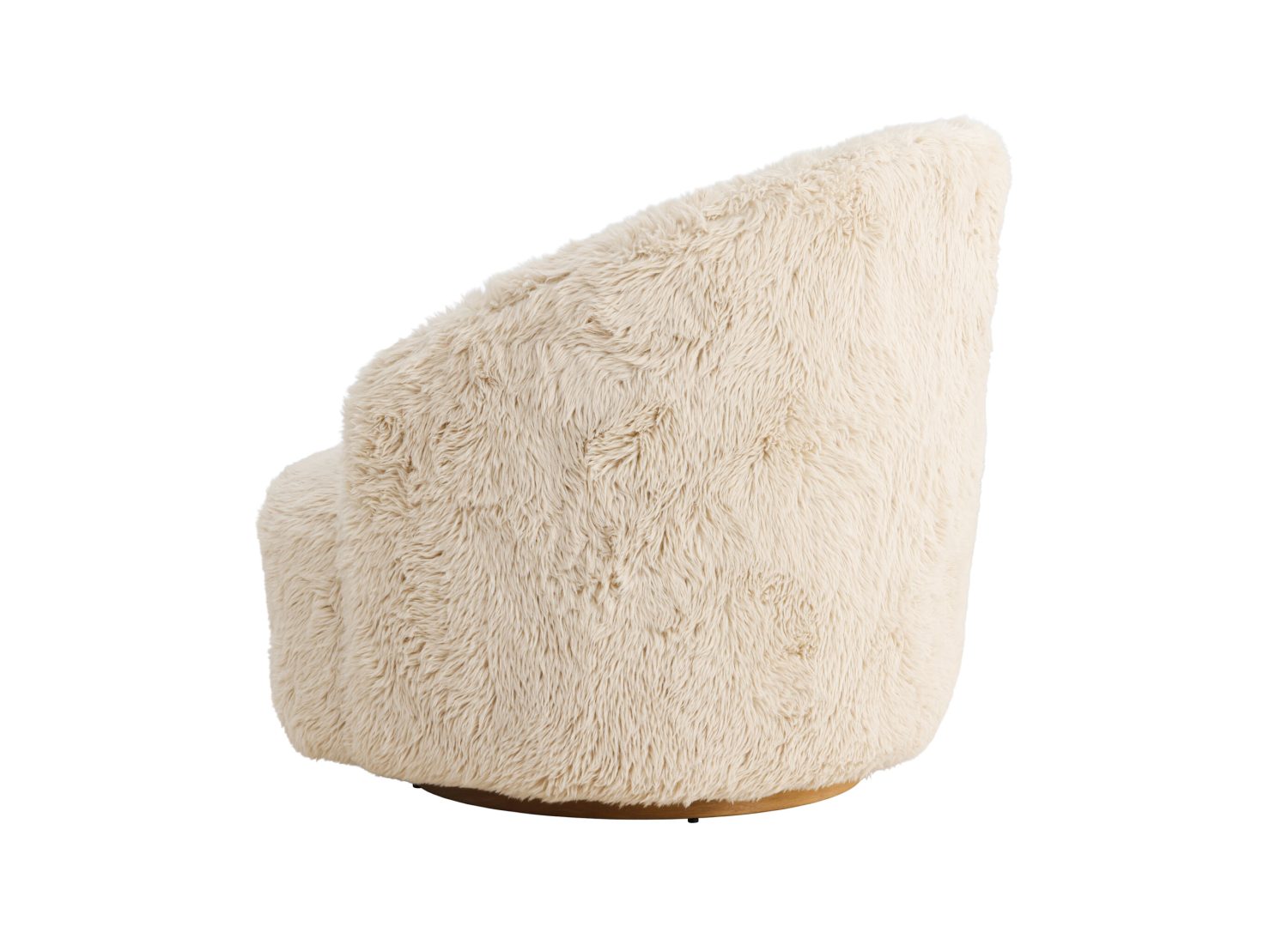 Fauteuil Astru en tissu beige vu sous un autre angle