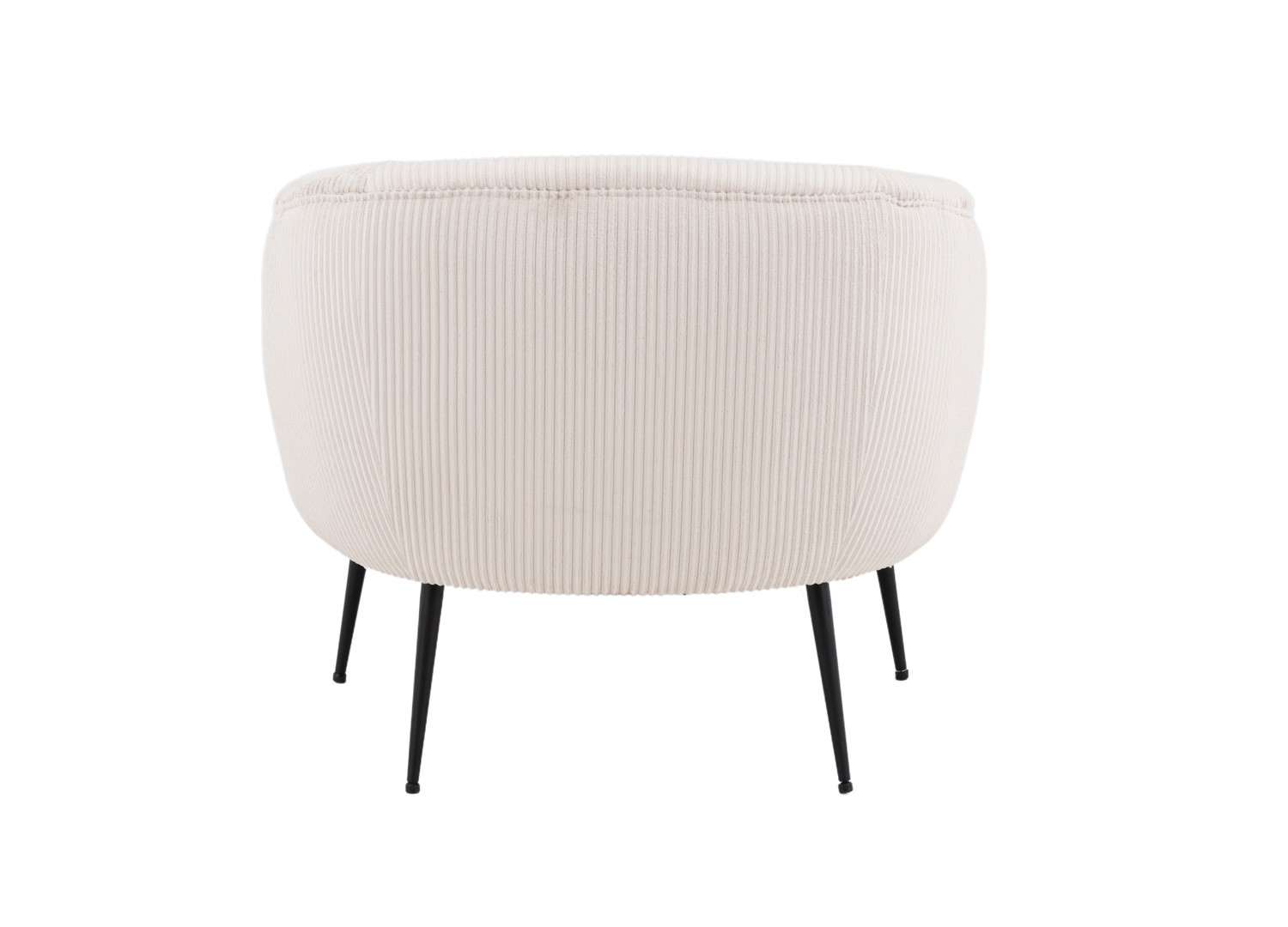 Fauteuil beige en tissu velours côtelé