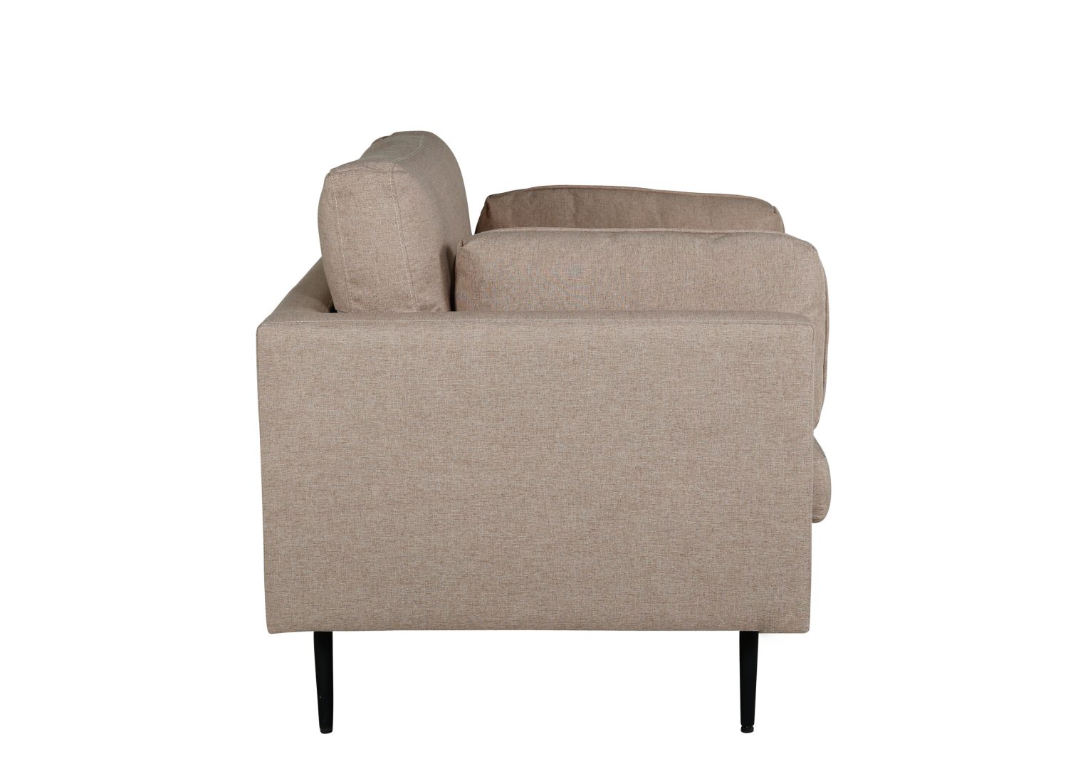 Vue produit du fauteuil Boom en tissu marron