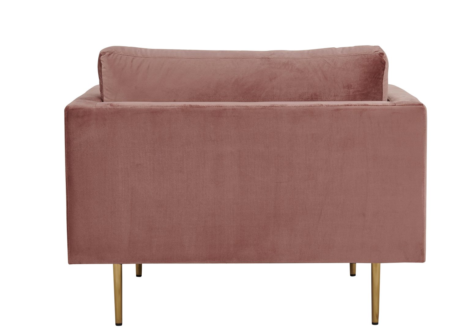 Vue produit du fauteuil Boom en velours rose