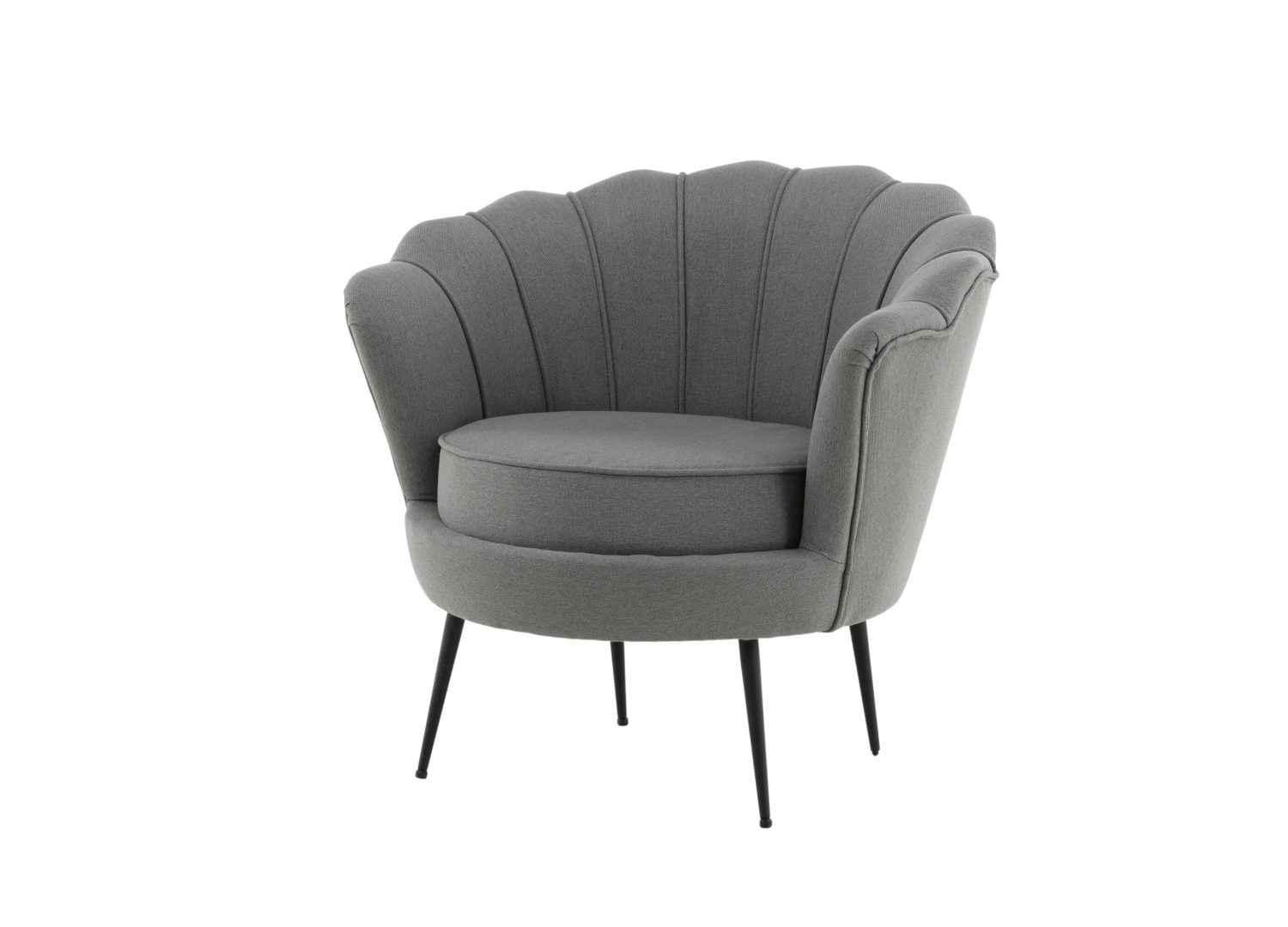Fauteuil Calais en tissu gris vu sous un autre angle