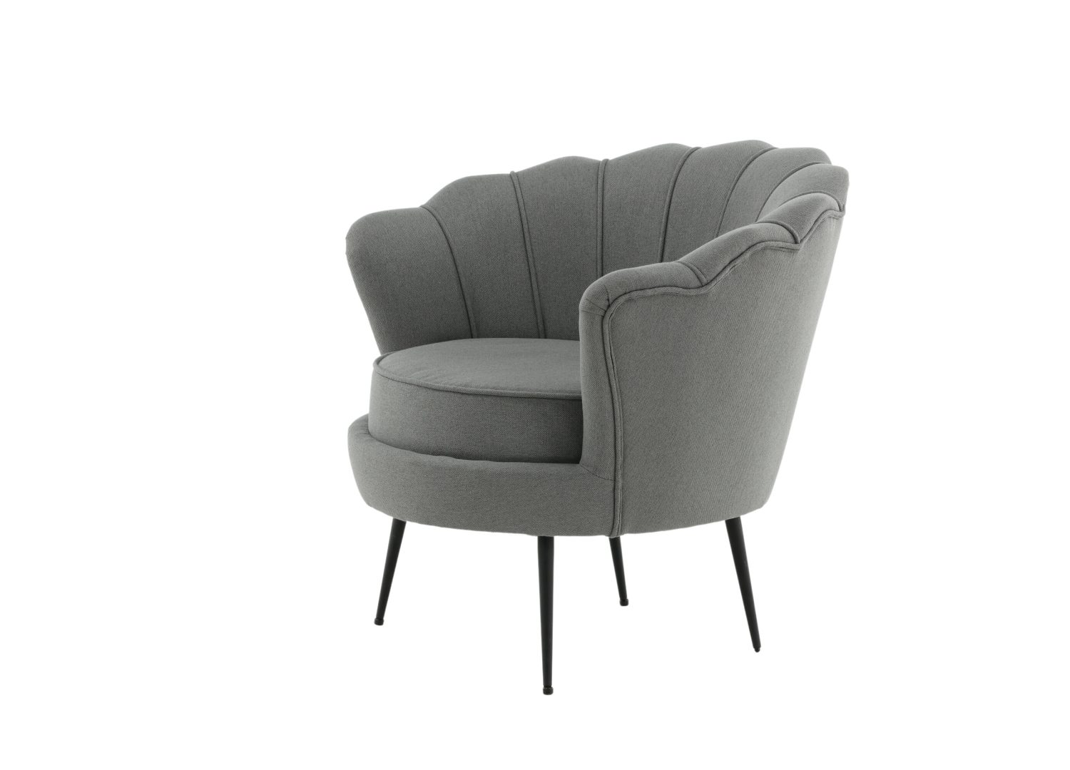 Vue produit du fauteuil Calais en tissu gris