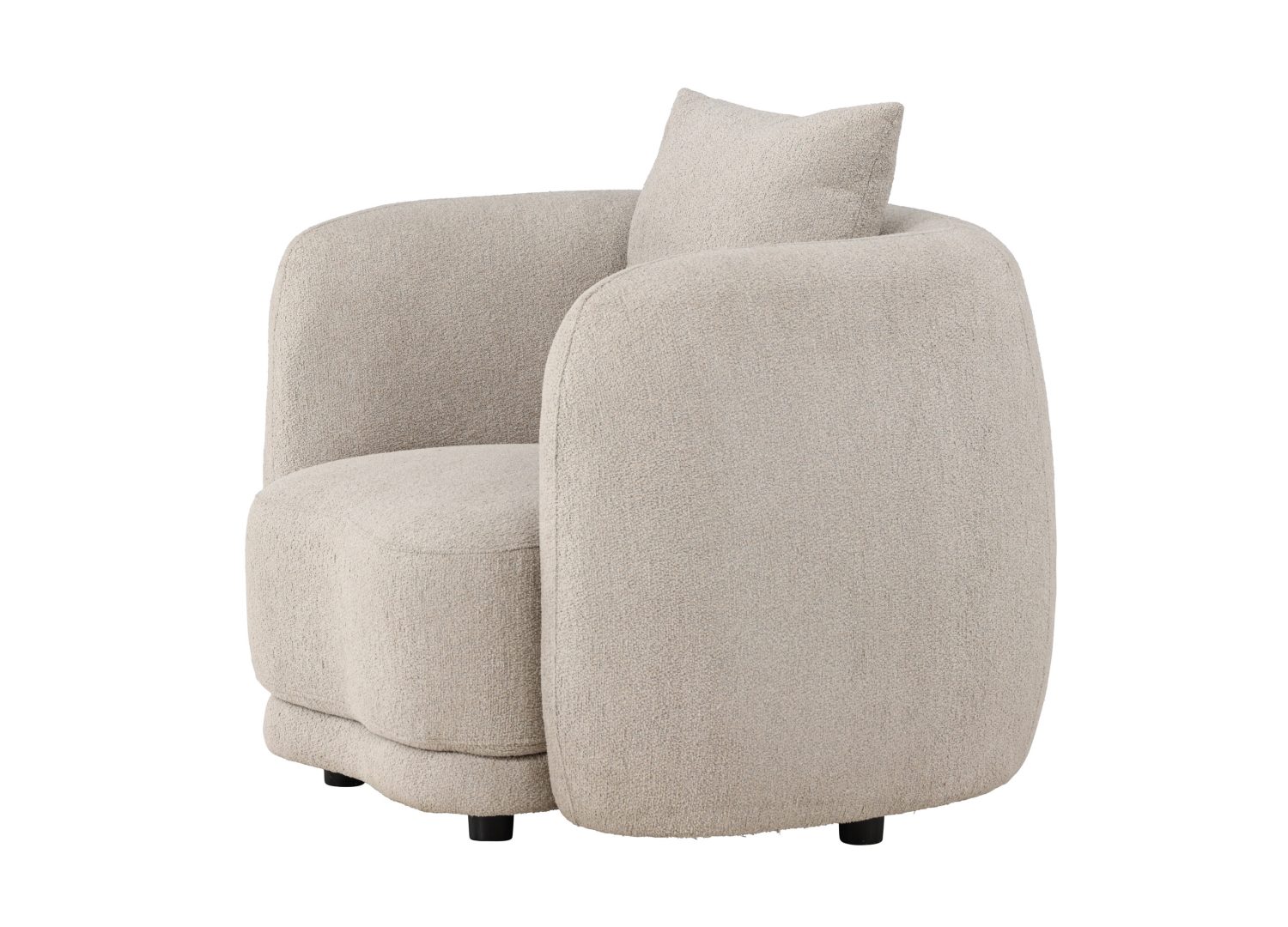 Vue produit du fauteuil Cielo en tissu beige