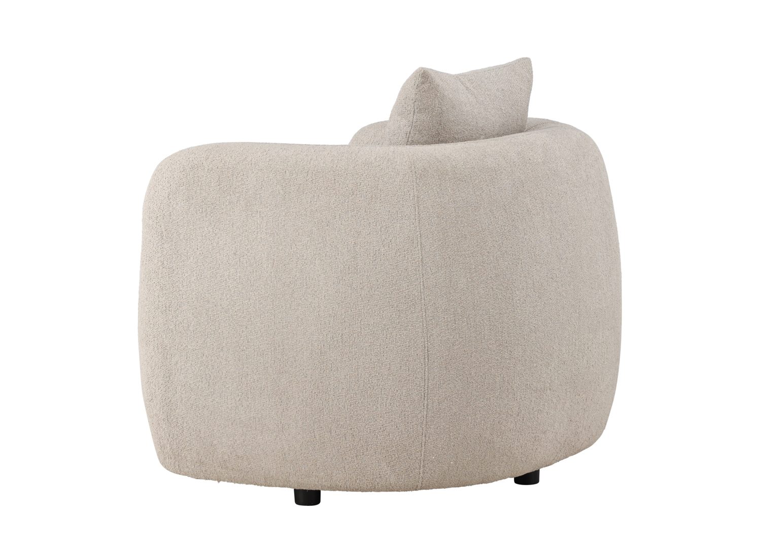 Fauteuil Cielo en tissu beige vu sous un autre angle