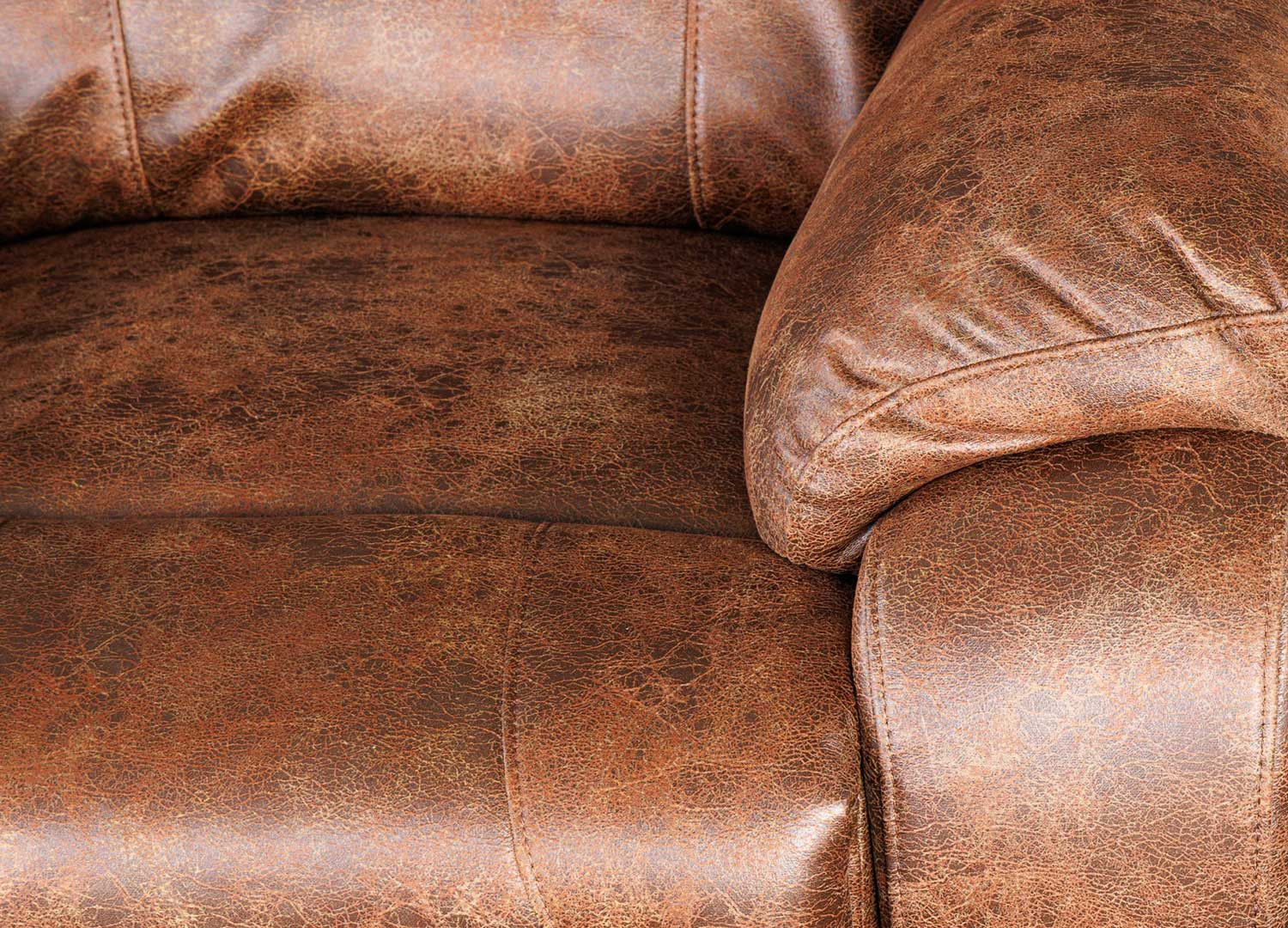 Fauteuil cinéma avec repose-pieds marron antique Muse