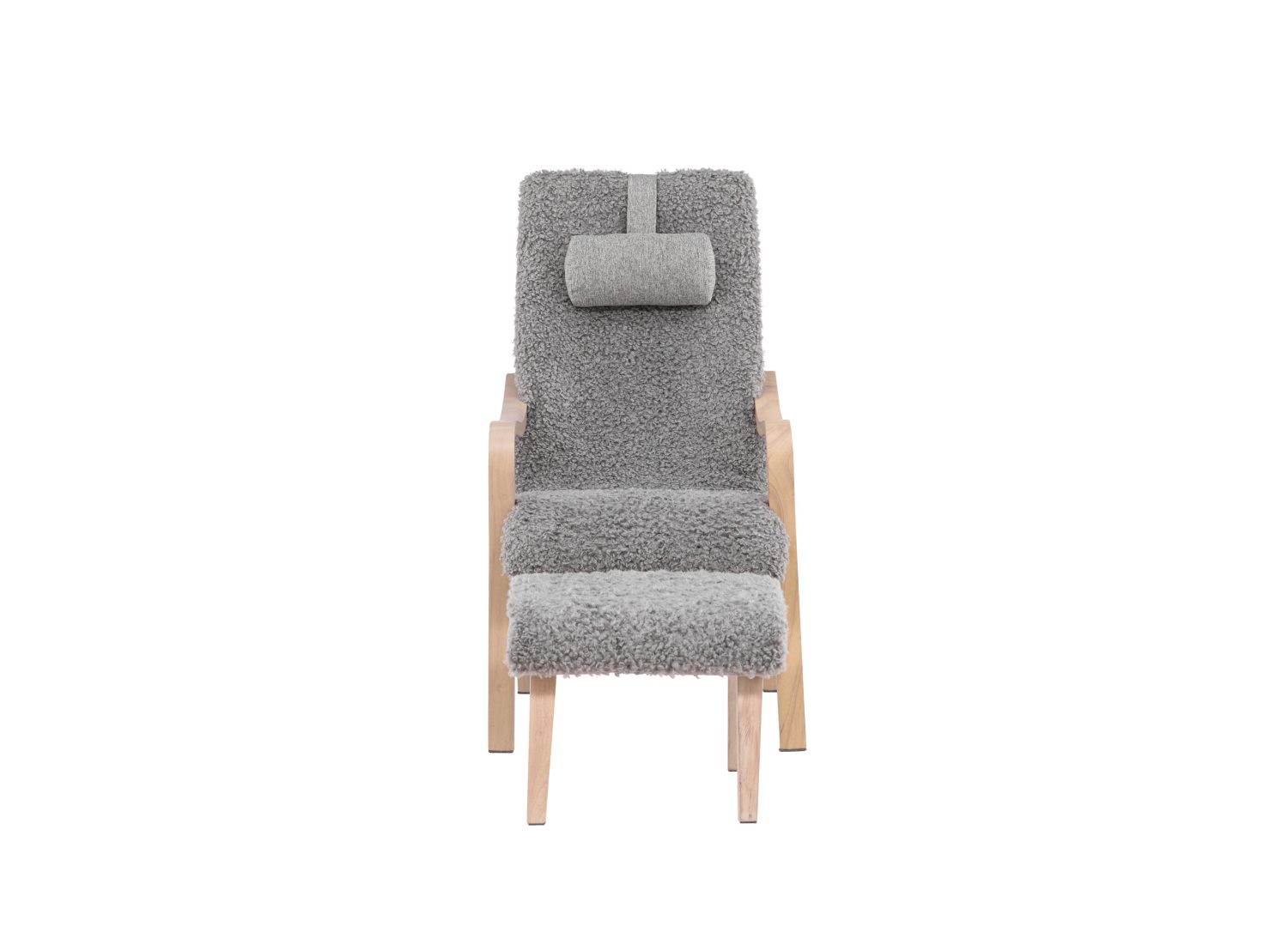 Détail du fauteuil Fårö gris clair