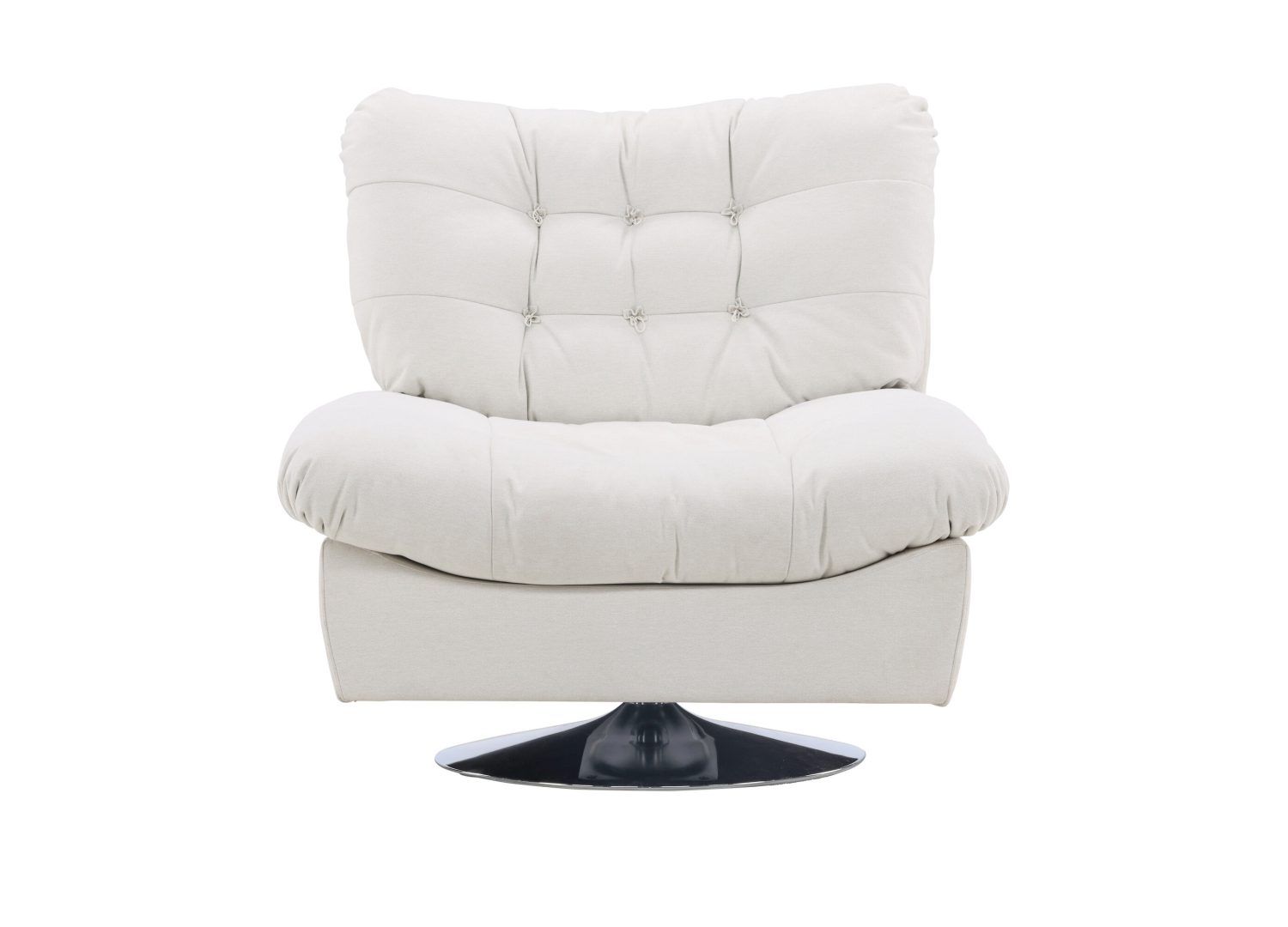 Détail du fauteuil Florens blanc cassé