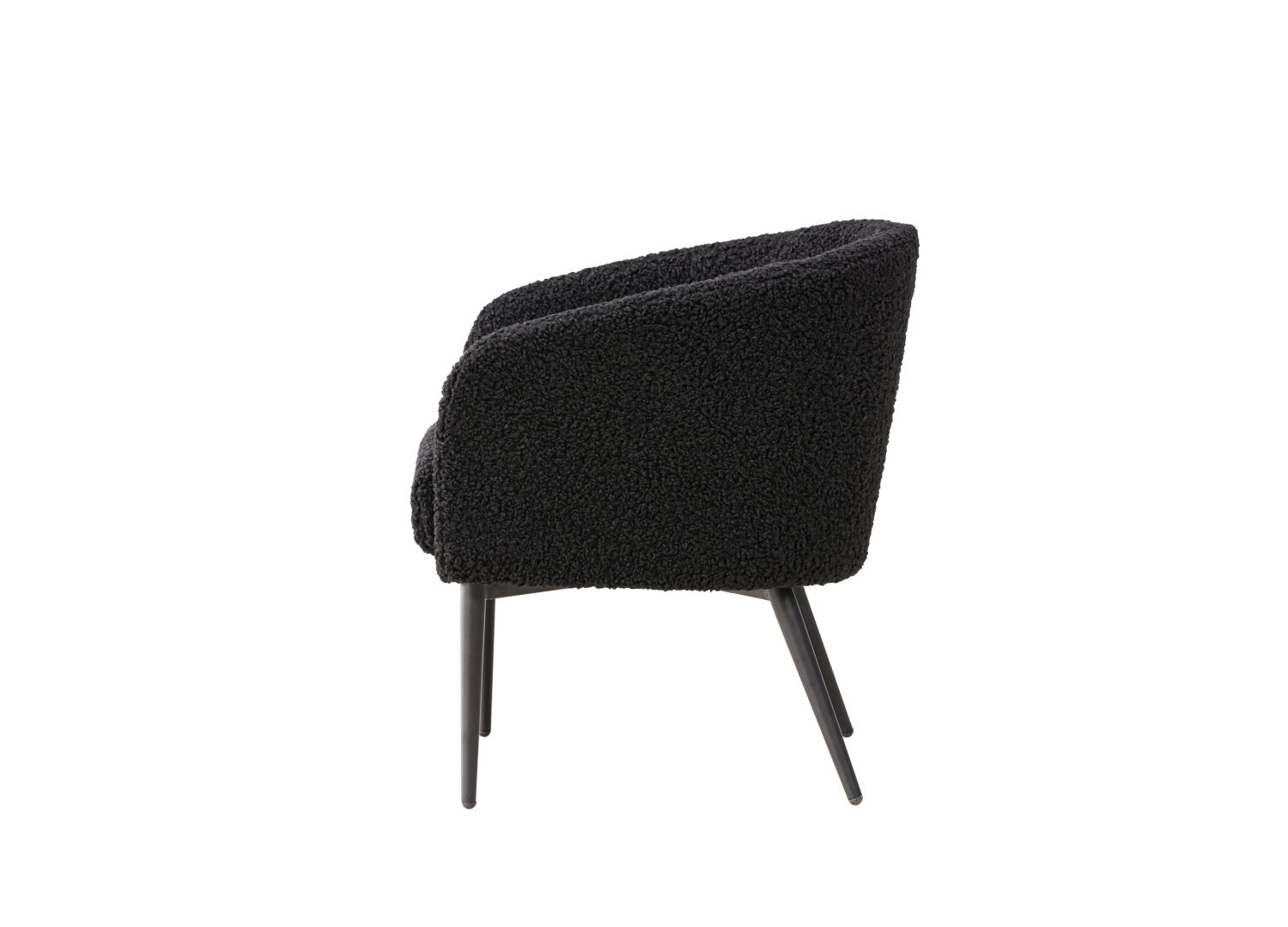 Détail du fauteuil Fluffy noir