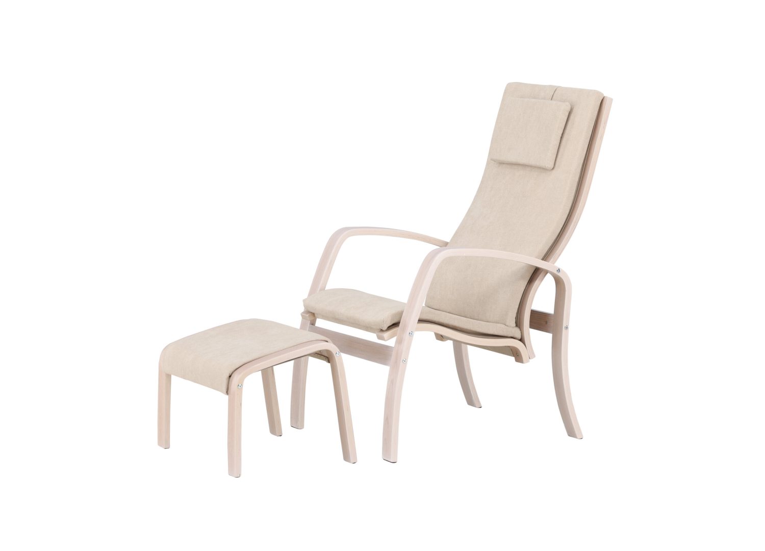 Vue produit du fauteuil Grötö en tissu gris clair