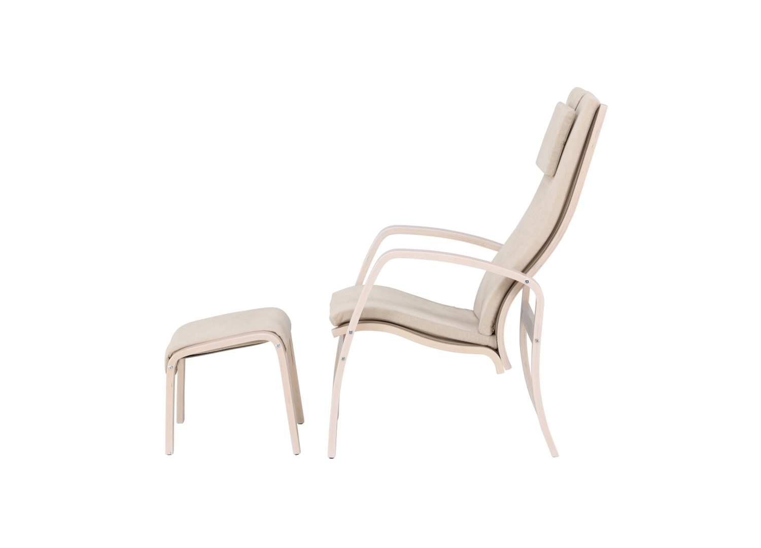 Détail du fauteuil Grötö gris clair