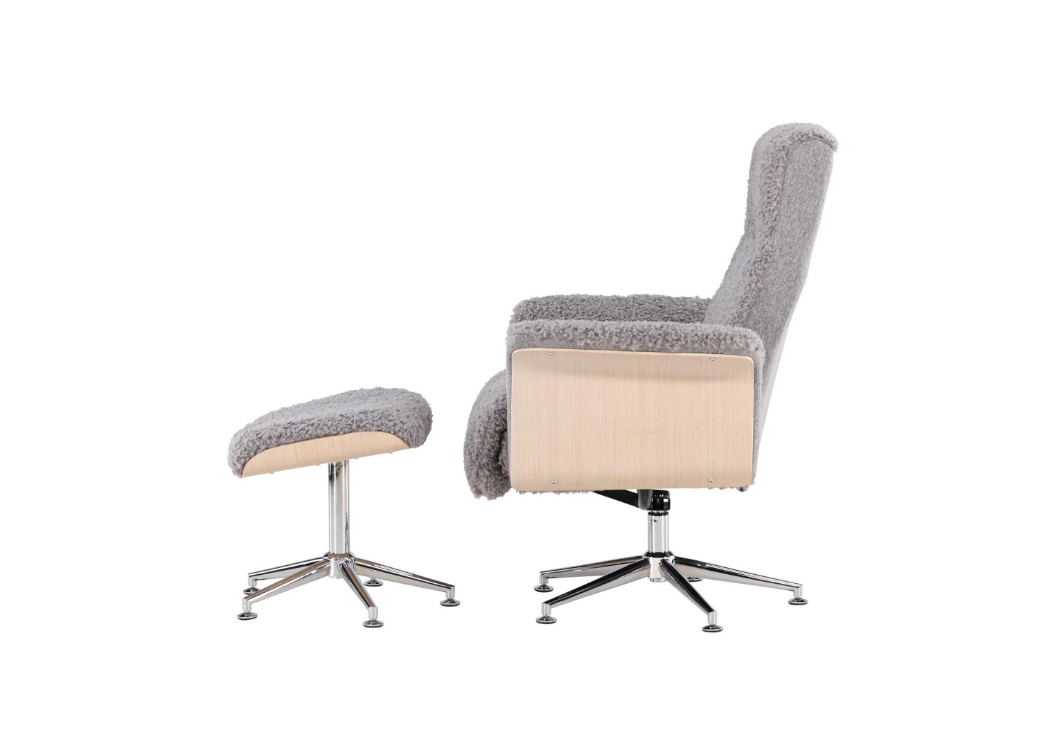Détail du fauteuil Hagön gris