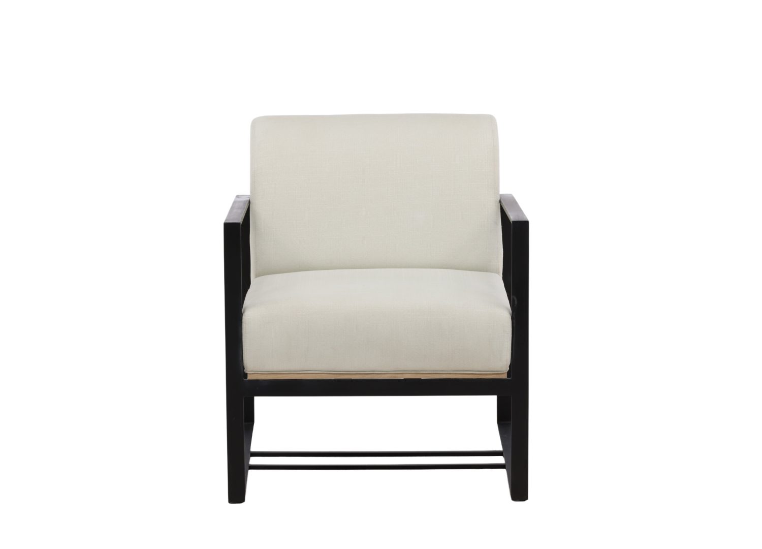 Détail du fauteuil Kansas blanc cassé