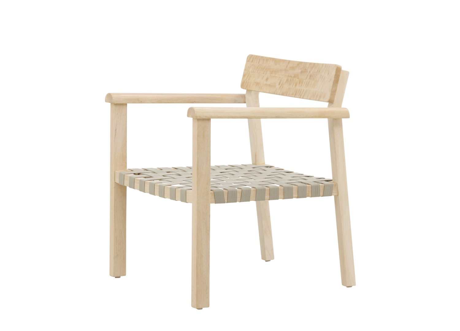 Vue produit du fauteuil Krois en tissu gris