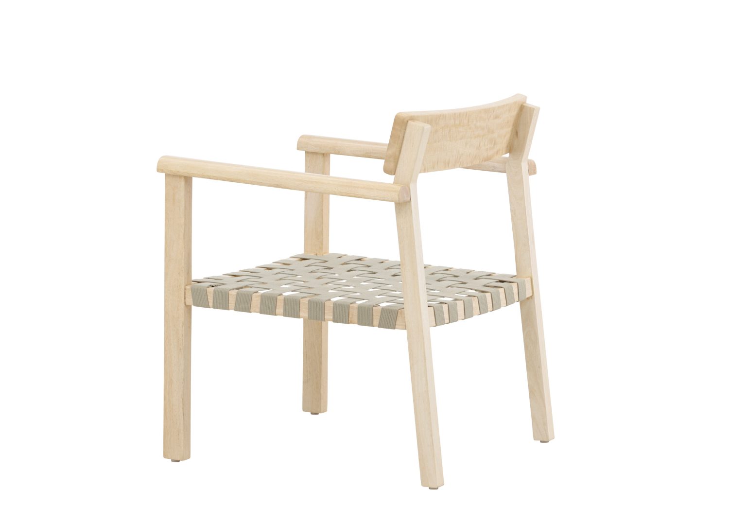 Fauteuil Krois en tissu gris vu sous un autre angle