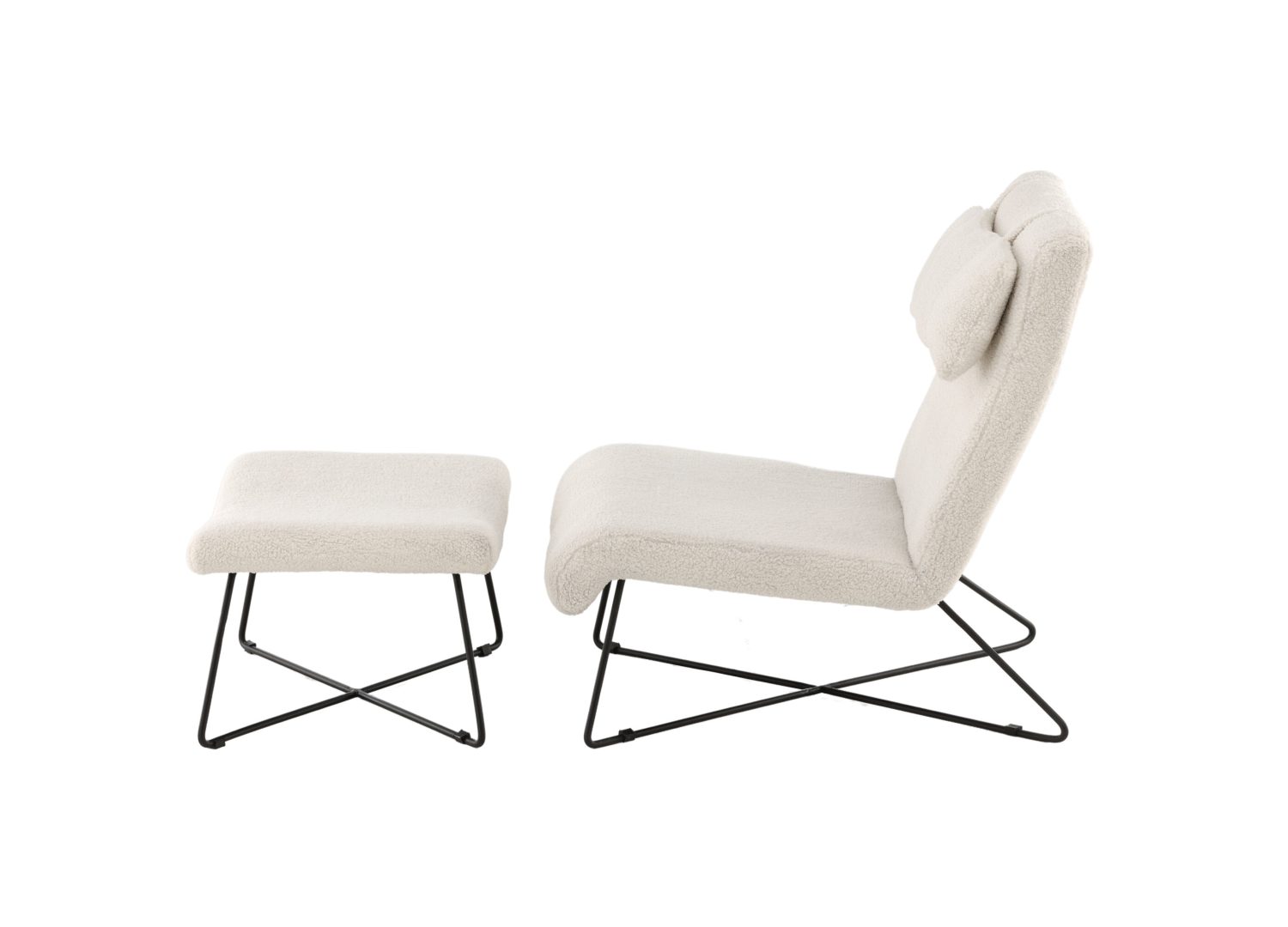 Détail du fauteuil Laconia blanc